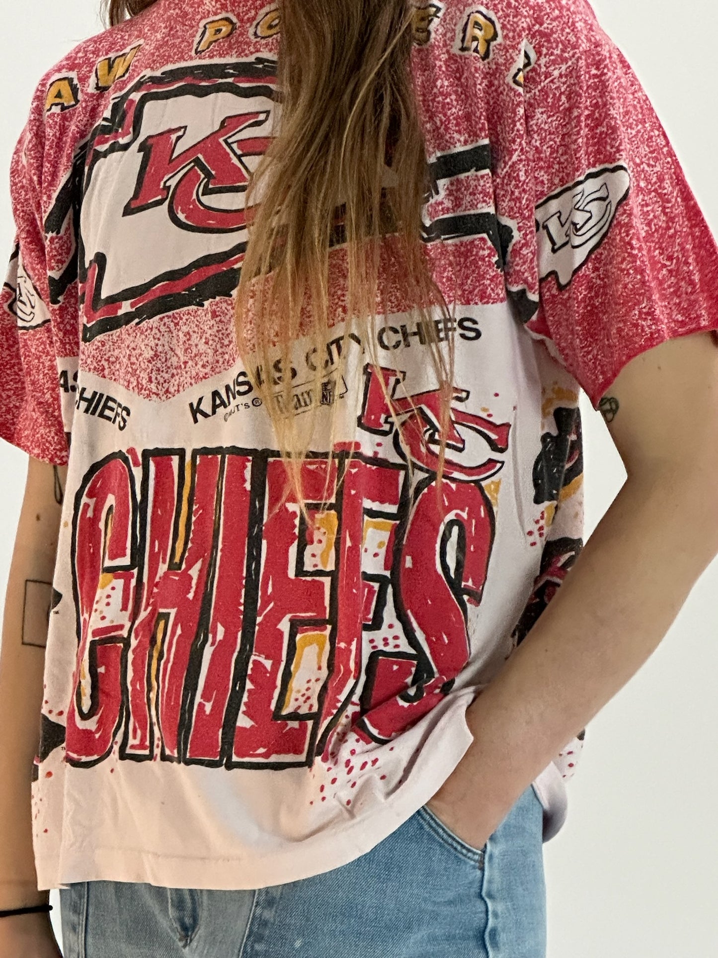 90s Ritz all over print Chiefs tee