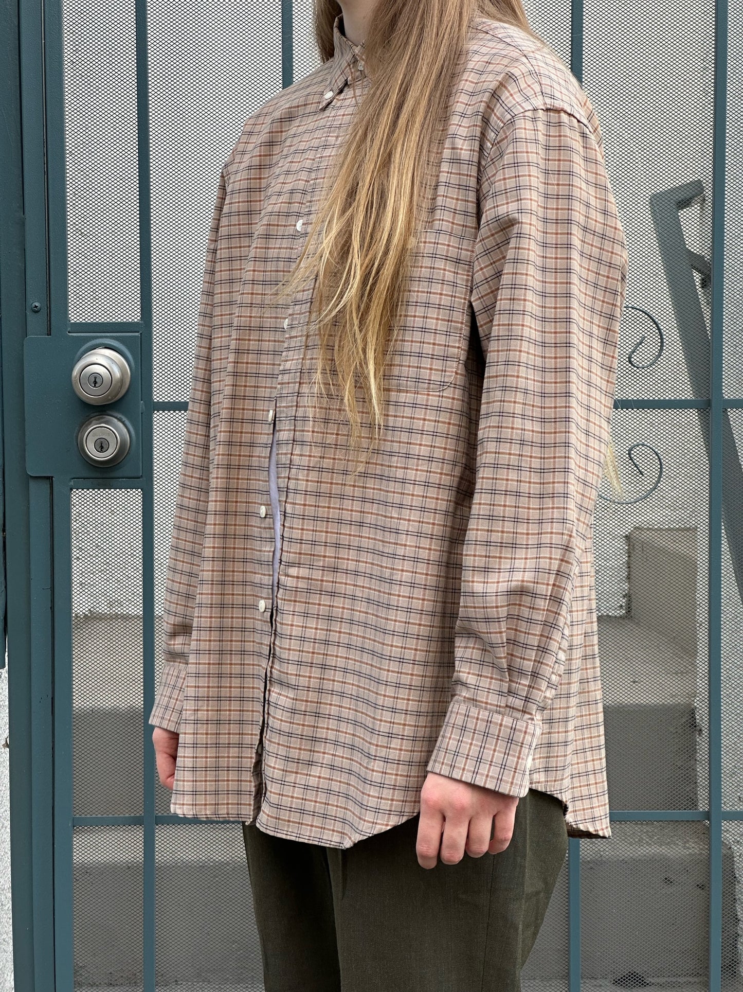 80s Towncraft beige check shirt