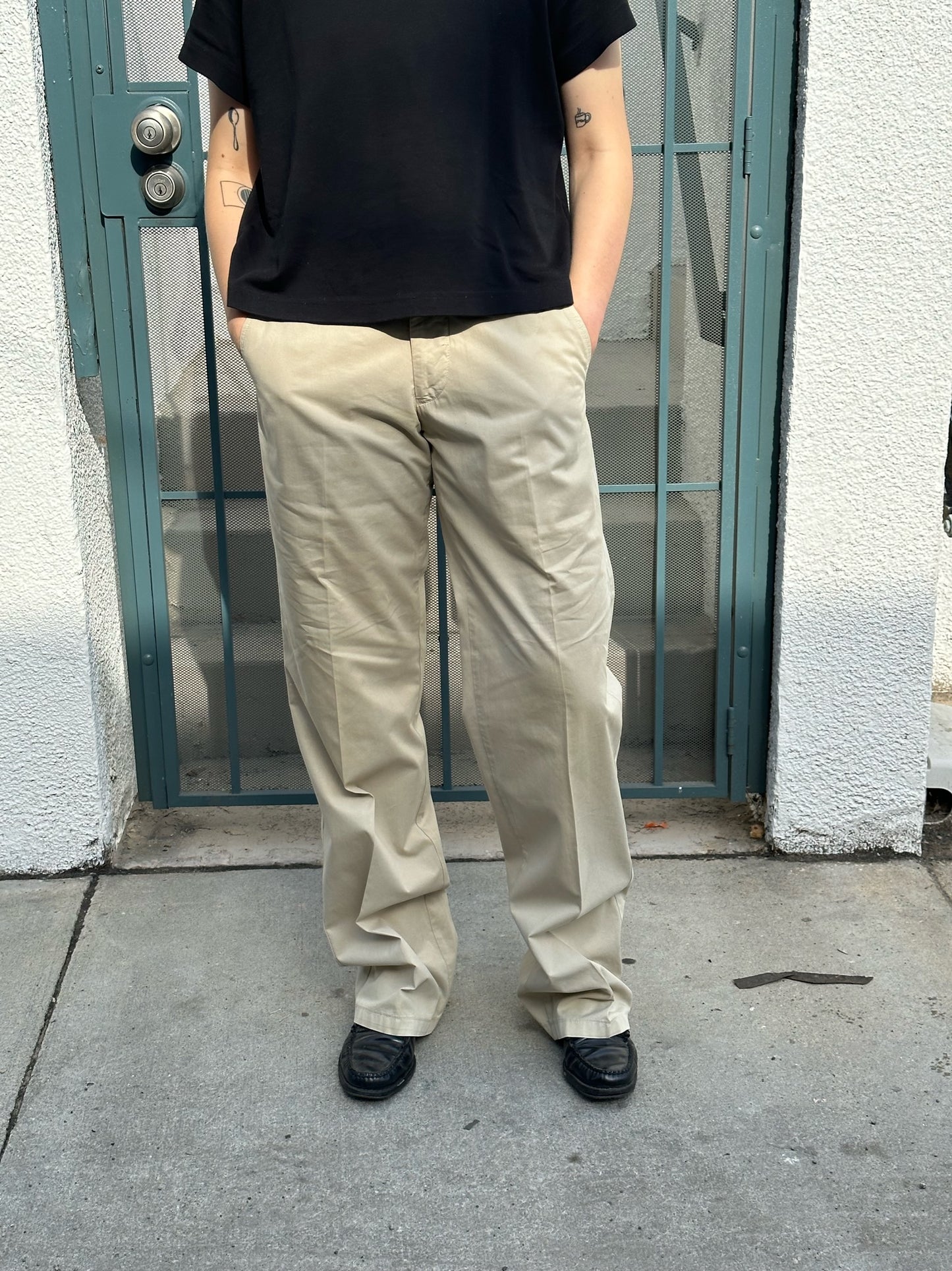 80s Emporio Armani beige chinos