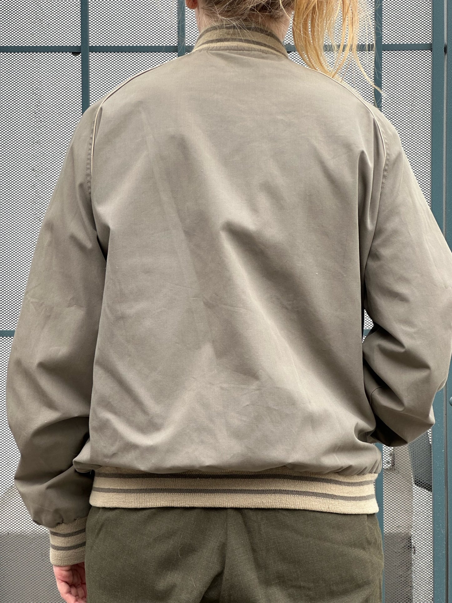 80s Expeditions beige and gold reversible bomber jacket