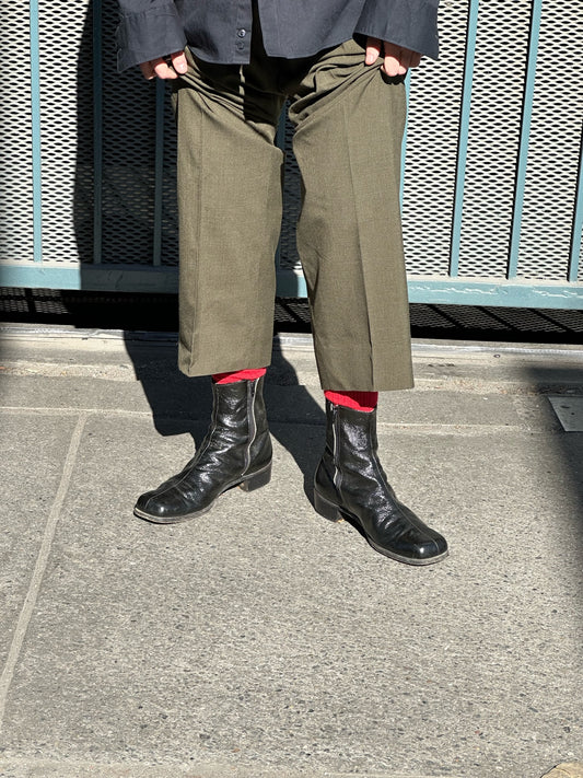 60s/70s Freeman black square toe boots