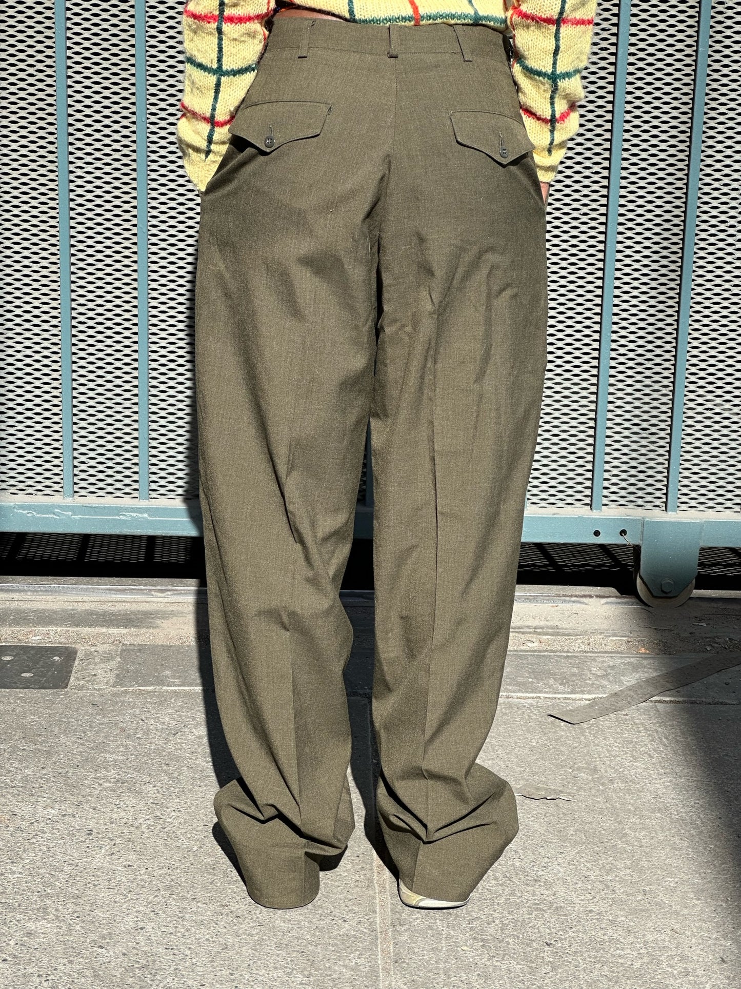 Y2K Marine Corp dark olive green trousers