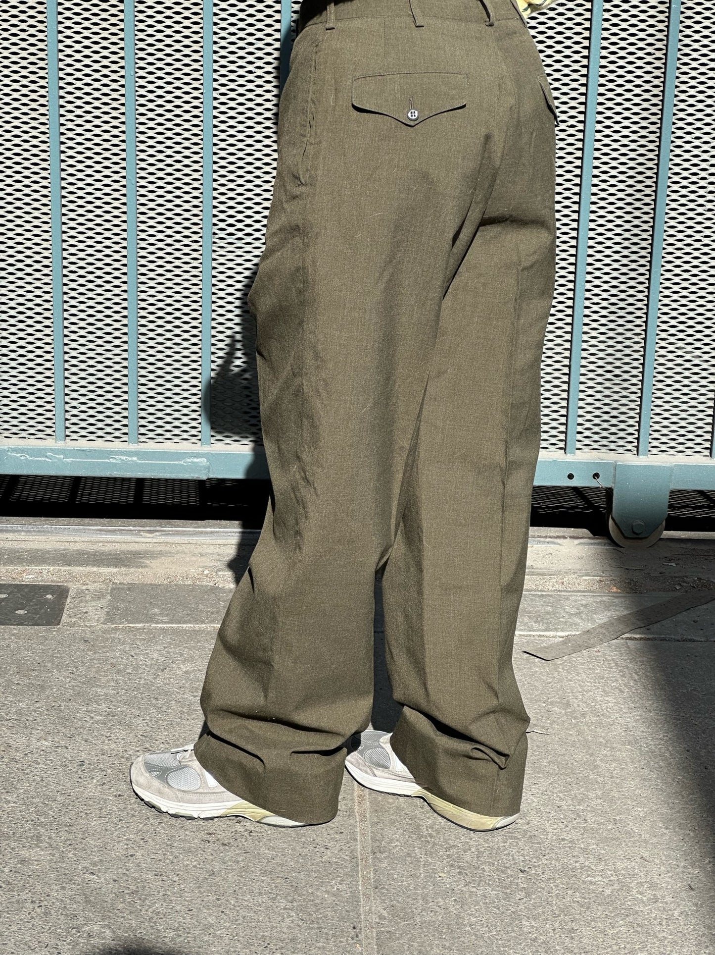 Y2K Marine Corp dark olive green trousers