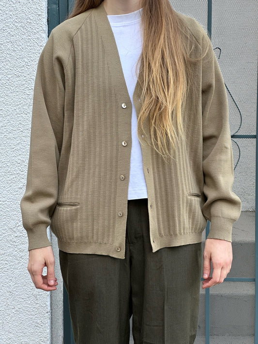 60s/70s Confezioni Mafrat khaki cardigan