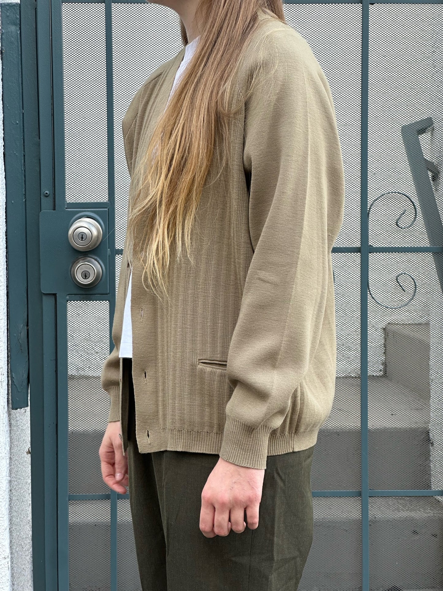 60s/70s Confezioni Mafrat khaki cardigan