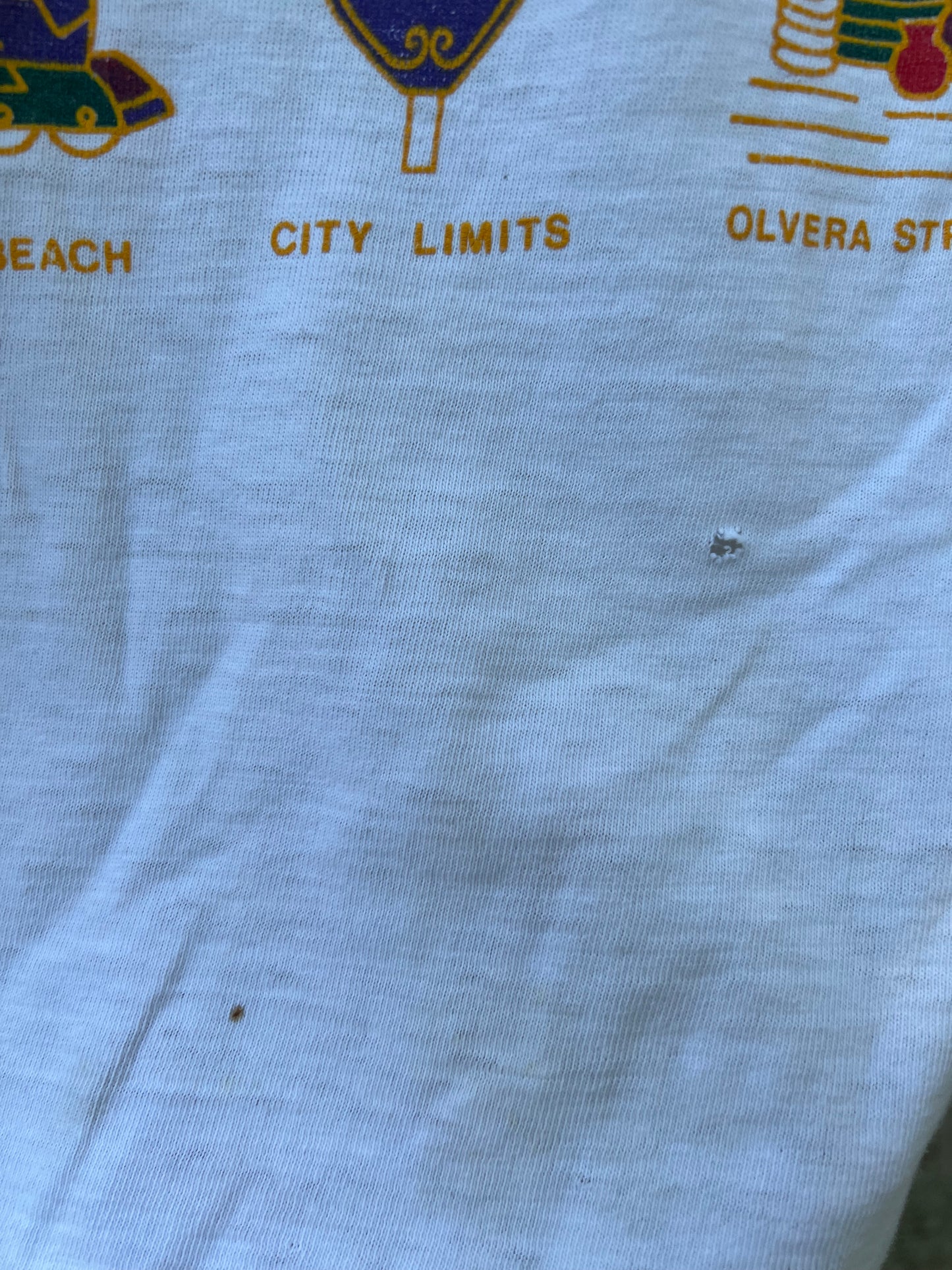 90s distressed Los Angeles landmark tee