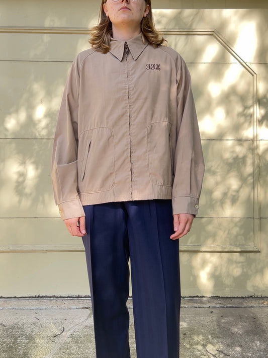 70s McGregor beige monogrammed Drizzler jacket