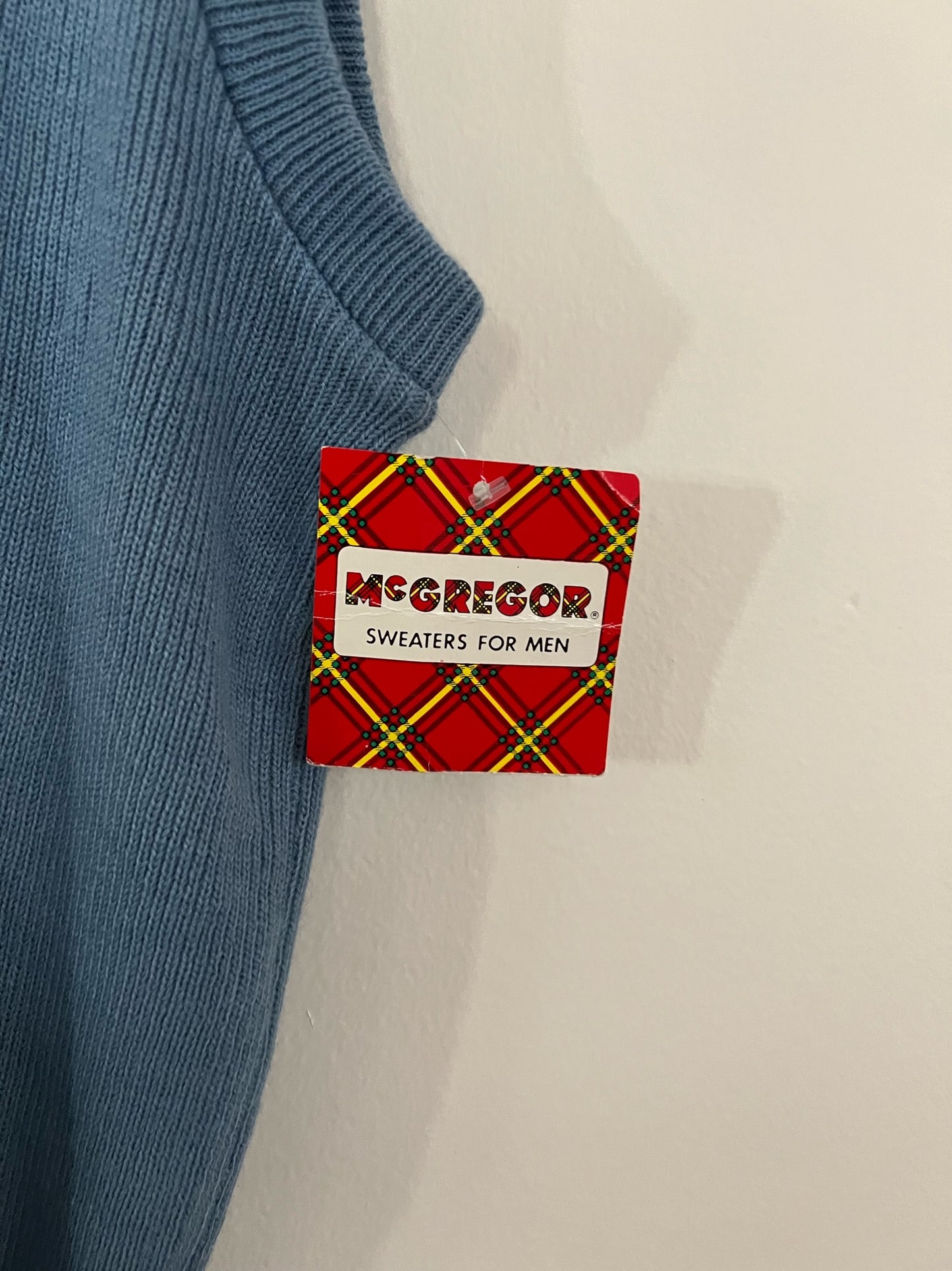 80s NOS McGregor blue sweater vest