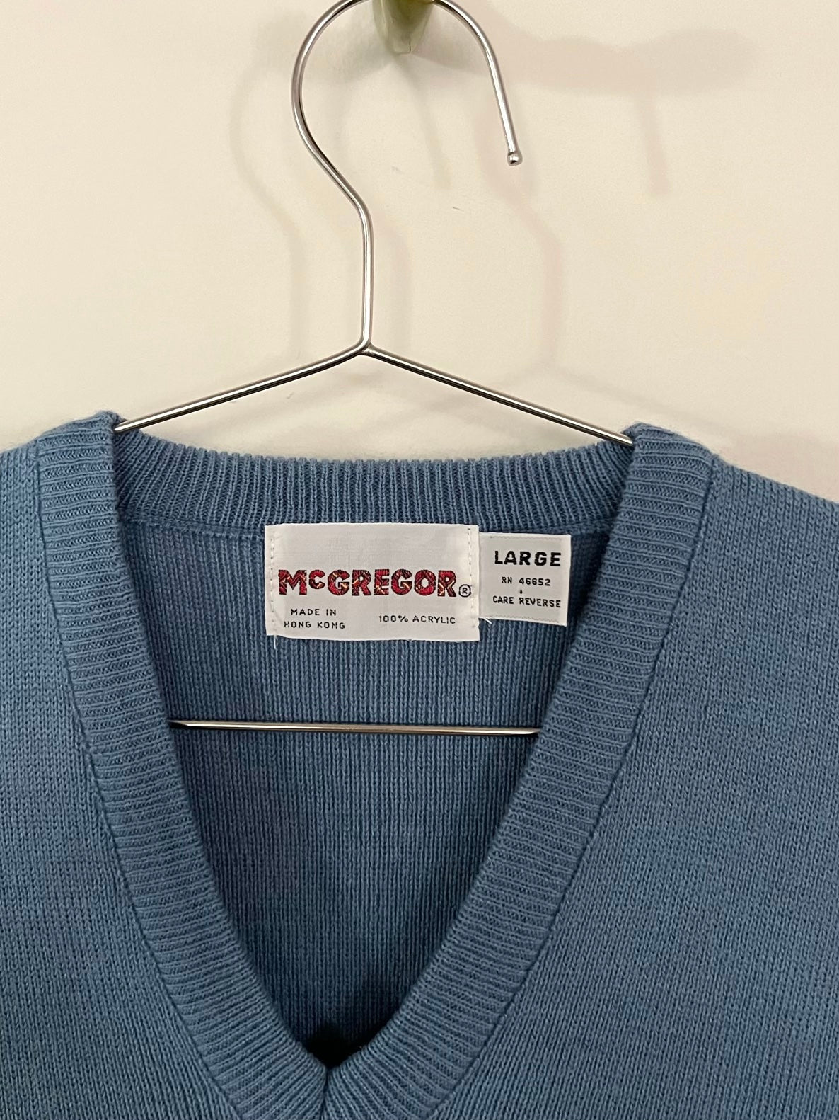 80s NOS McGregor blue sweater vest