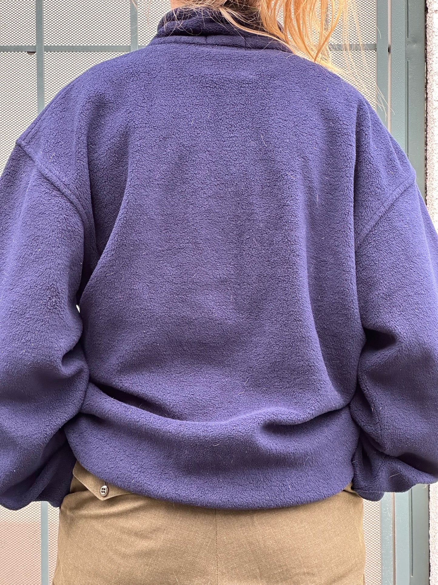 80s Izod navy quarter zip fleece