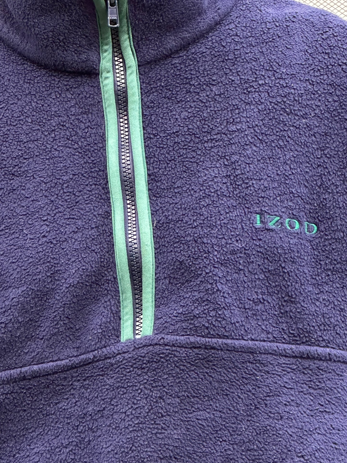 80s Izod navy quarter zip fleece