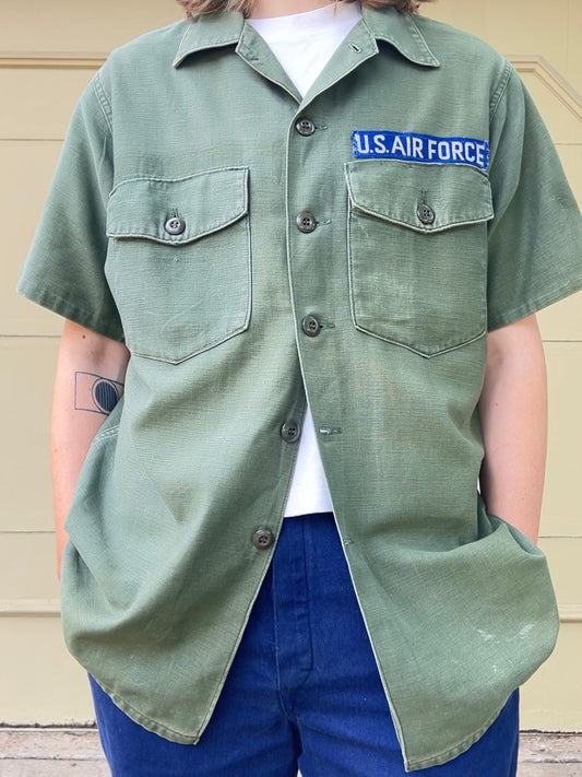 60s/70s USAF Vietnam Era OG-107 short sleeve button up shirt