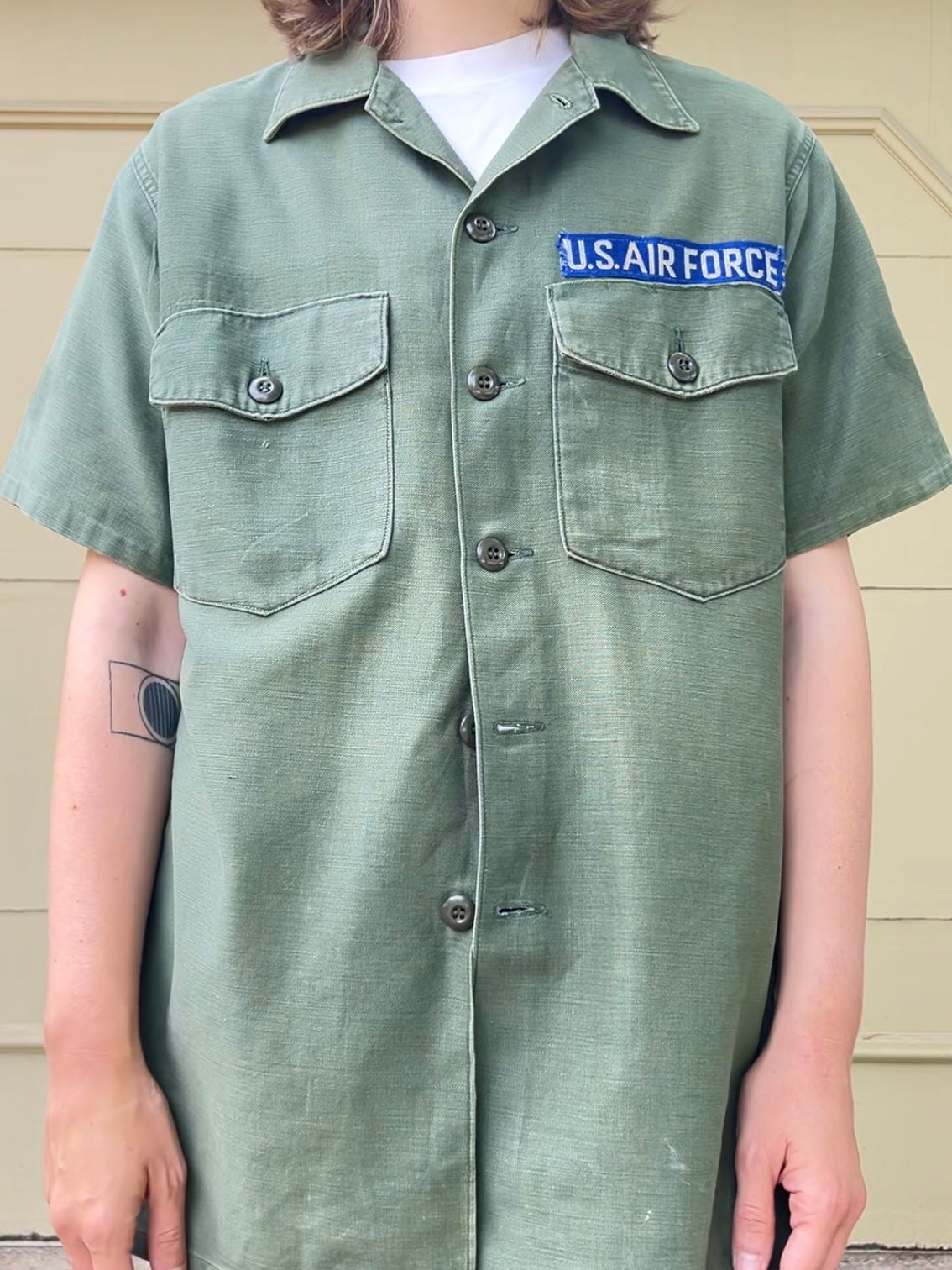 60s/70s USAF Vietnam Era OG-107 short sleeve button up shirt