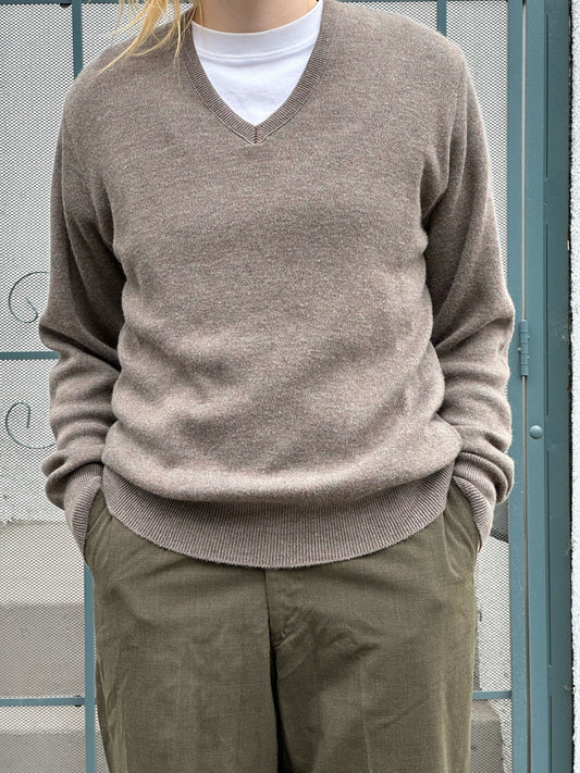 80s Puritan brown v-neck sweater