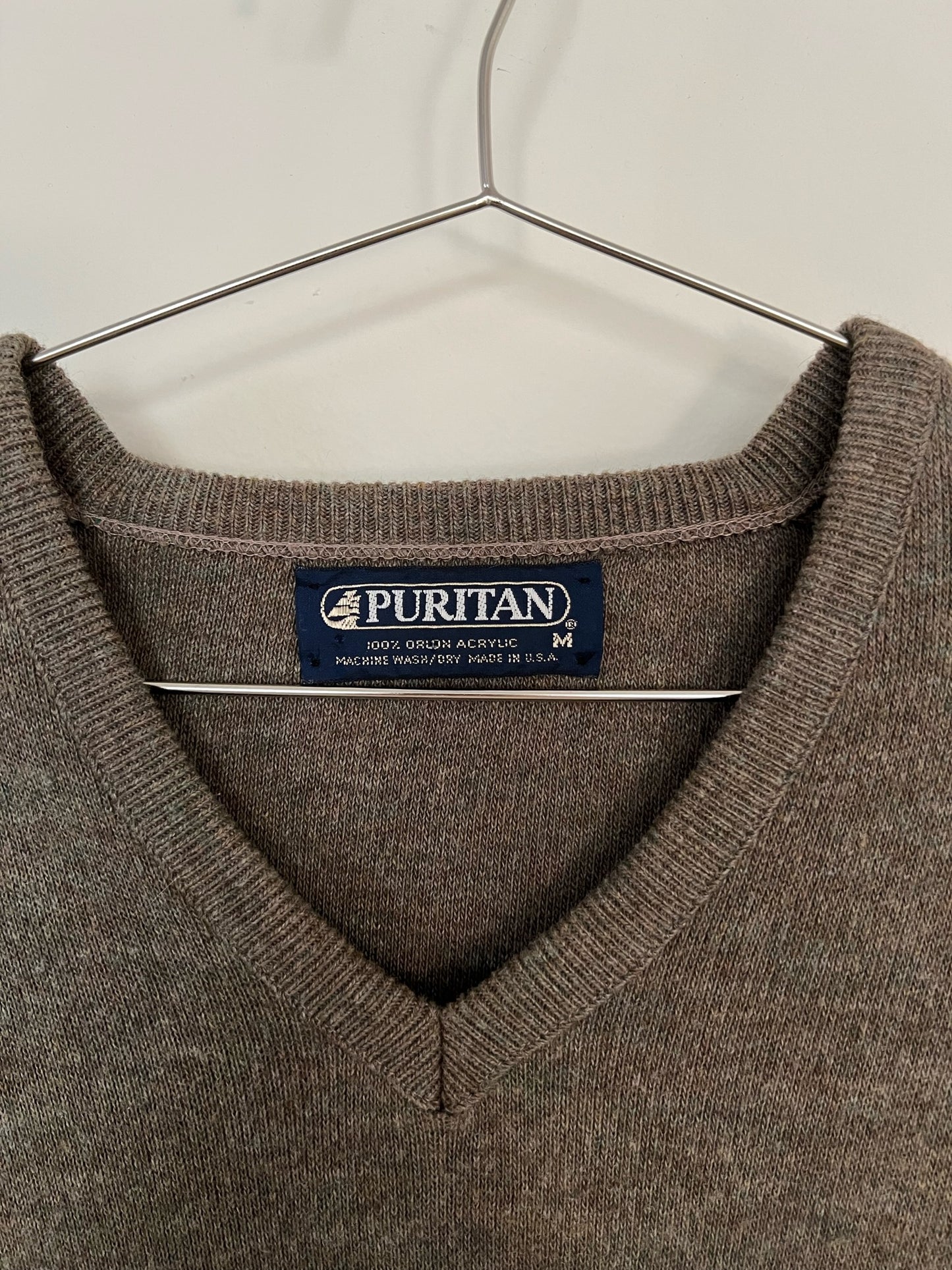 80s Puritan brown v-neck sweater