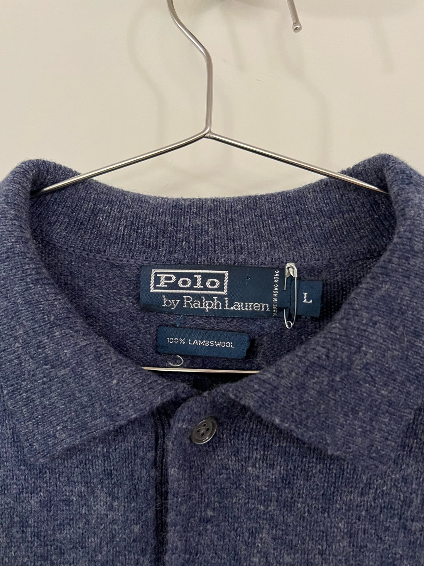 80s Polo by Ralph Lauren navy polo collared sweater