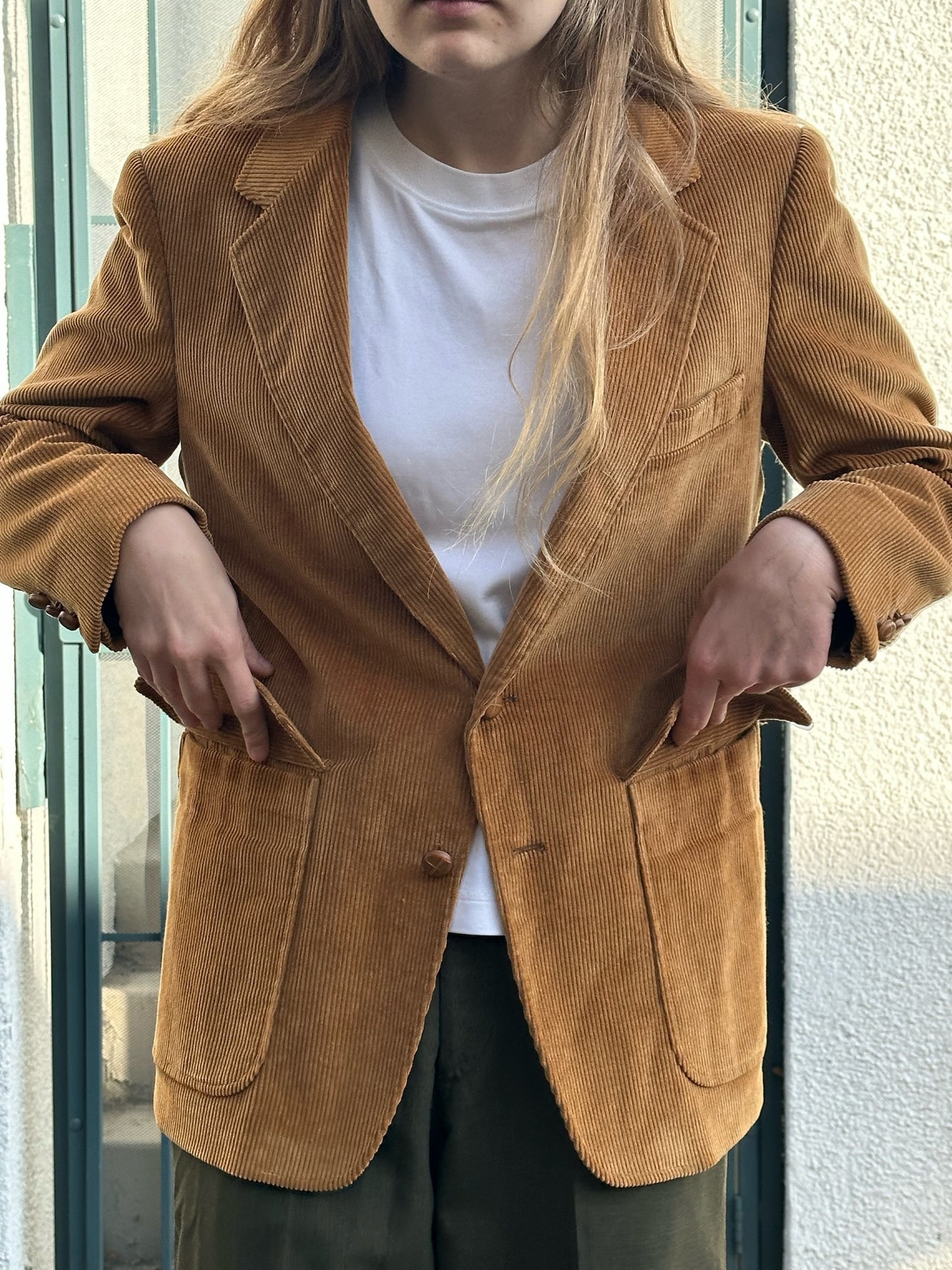 90s Ross & Cromarty dirty blonde corduroy blazer