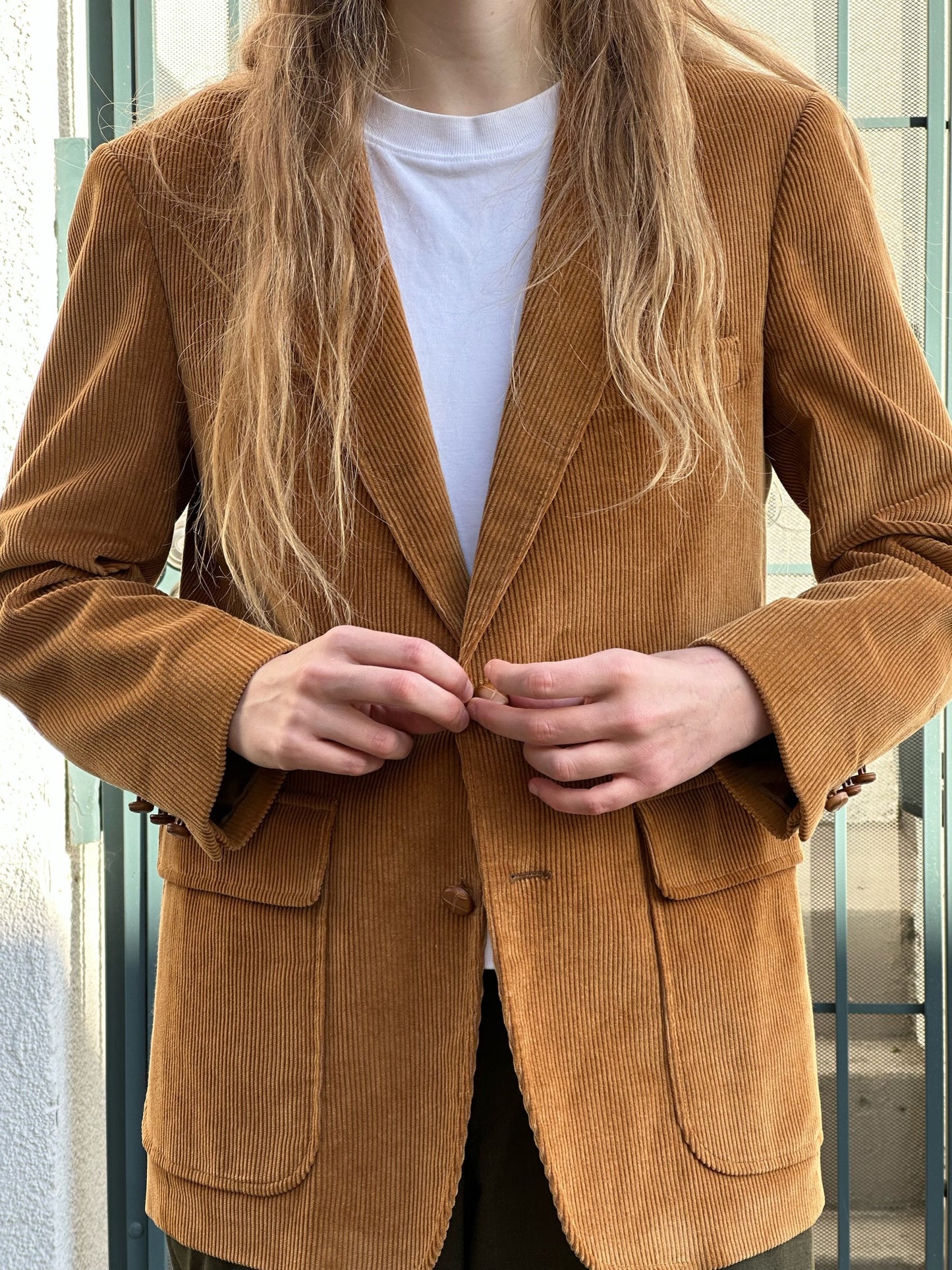 90s Ross & Cromarty dirty blonde corduroy blazer