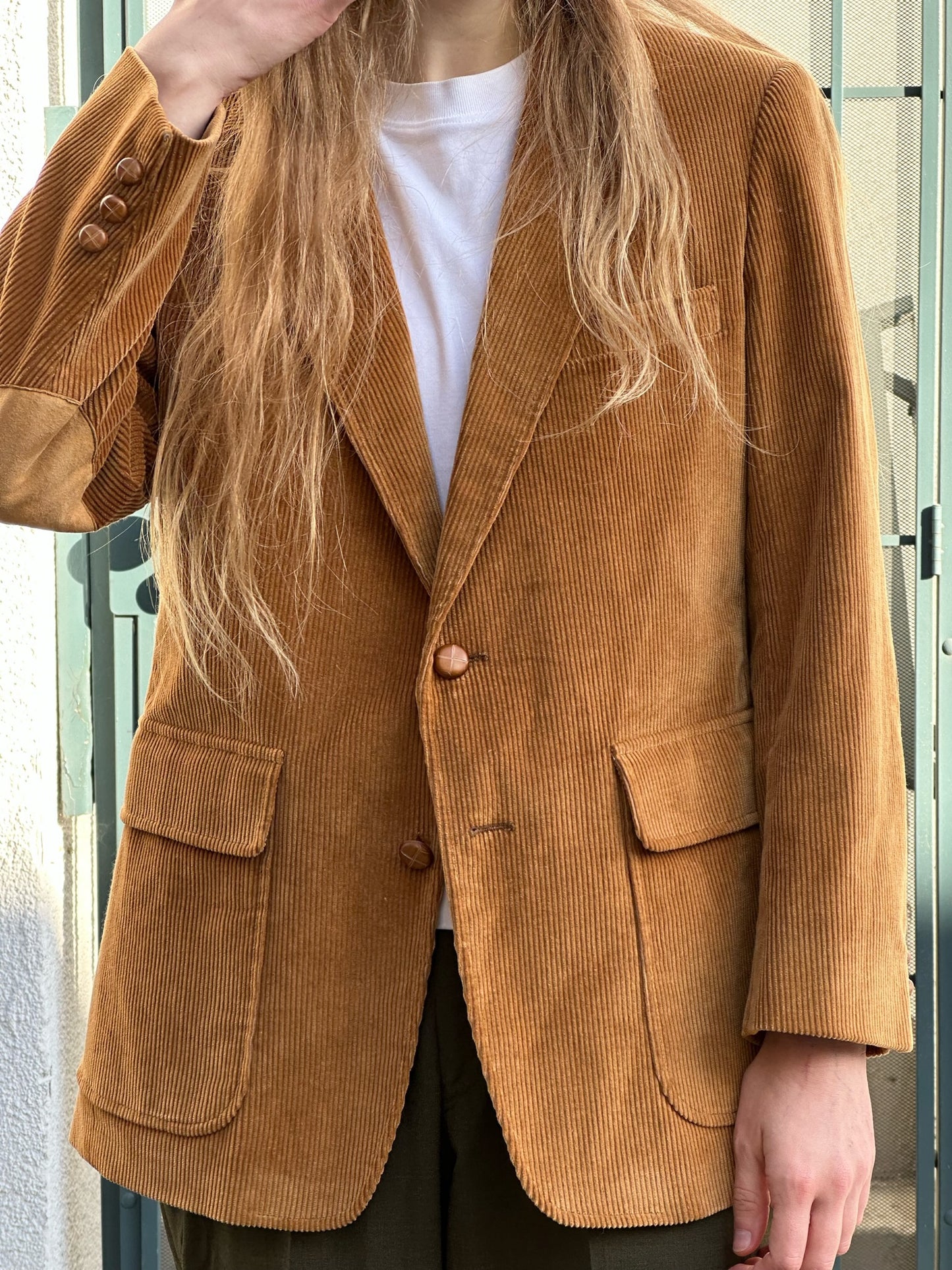 90s Ross & Cromarty dirty blonde corduroy blazer