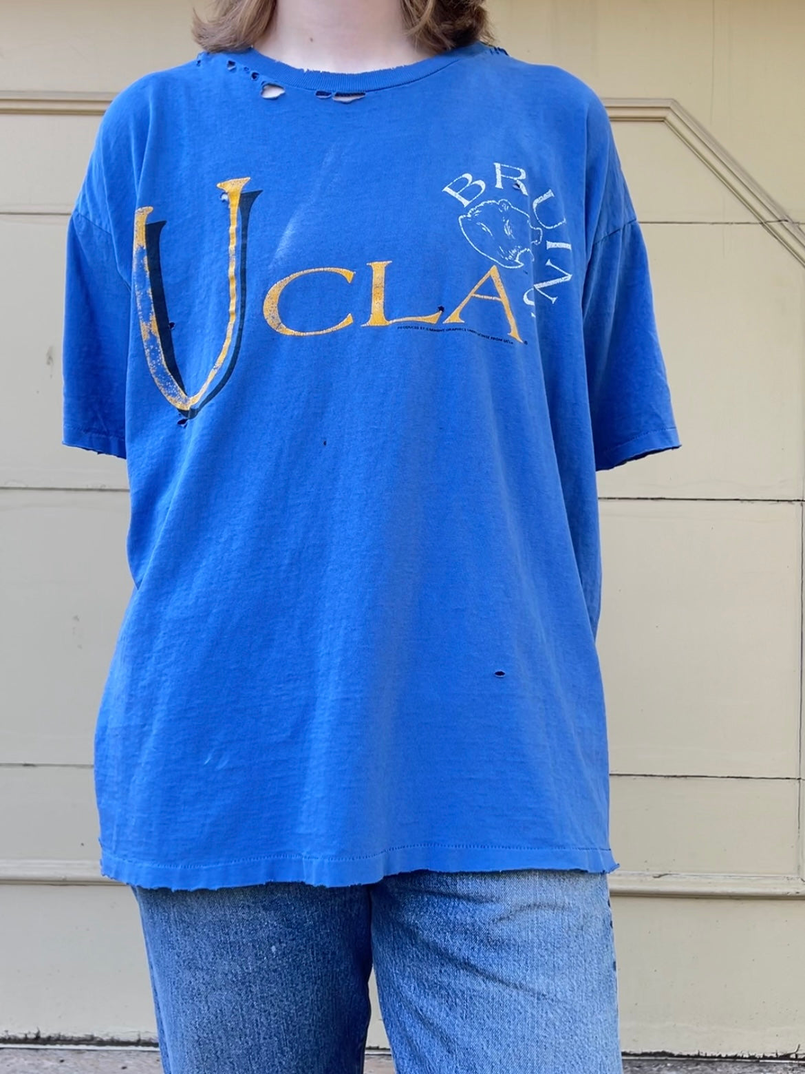 70s/80s distressed blue UCLA Bruins tee