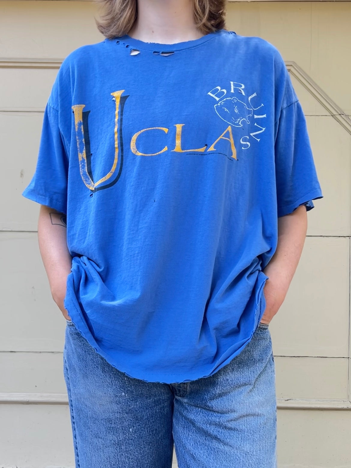 70s/80s distressed blue UCLA Bruins tee