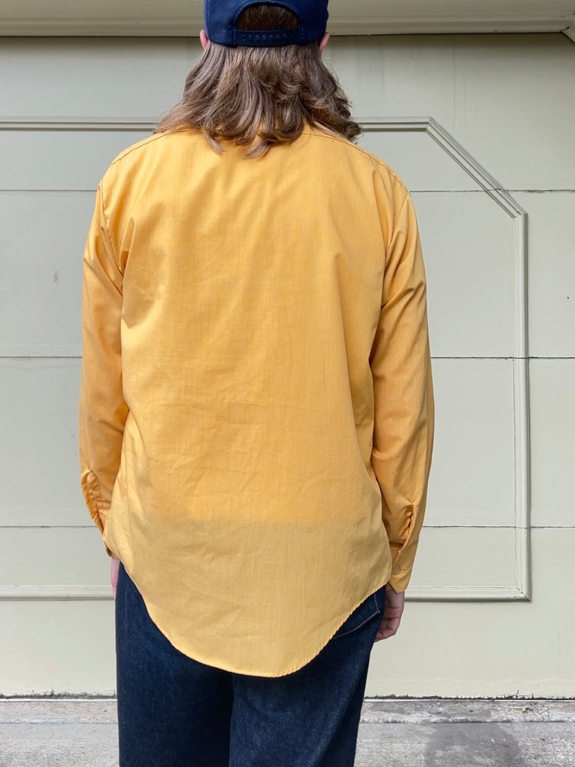 70s VanCort mustard yellow button up