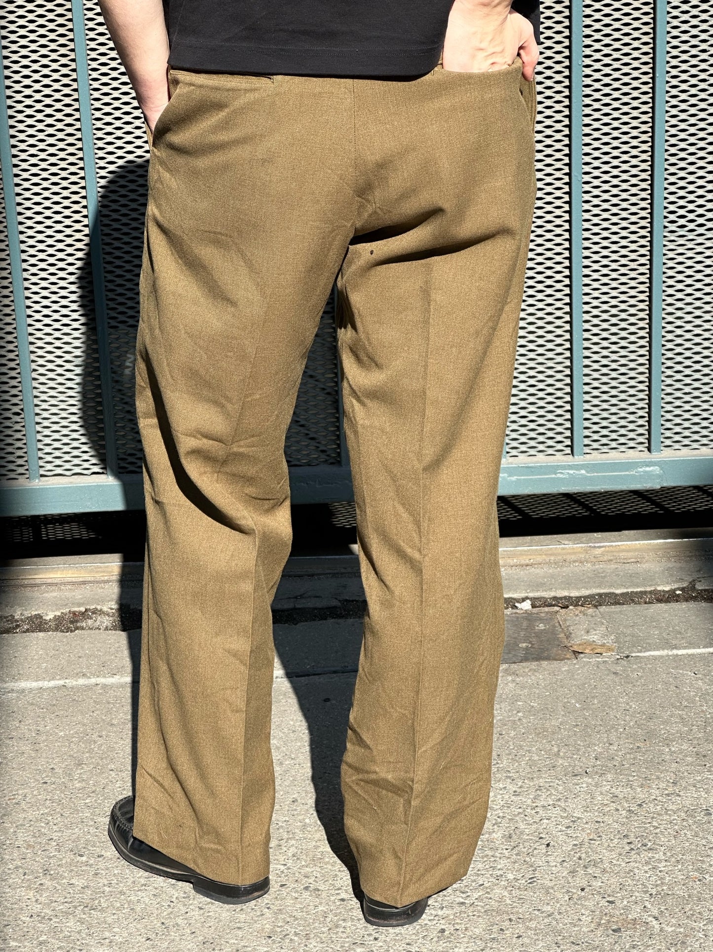 40s WWII US Army olive wool serge trousers