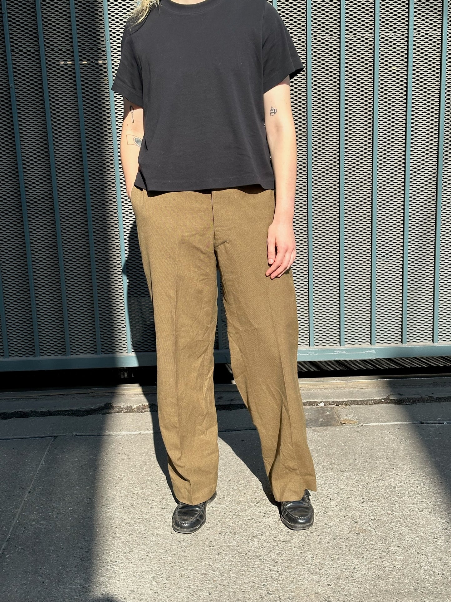 40s WWII US Army olive wool serge trousers