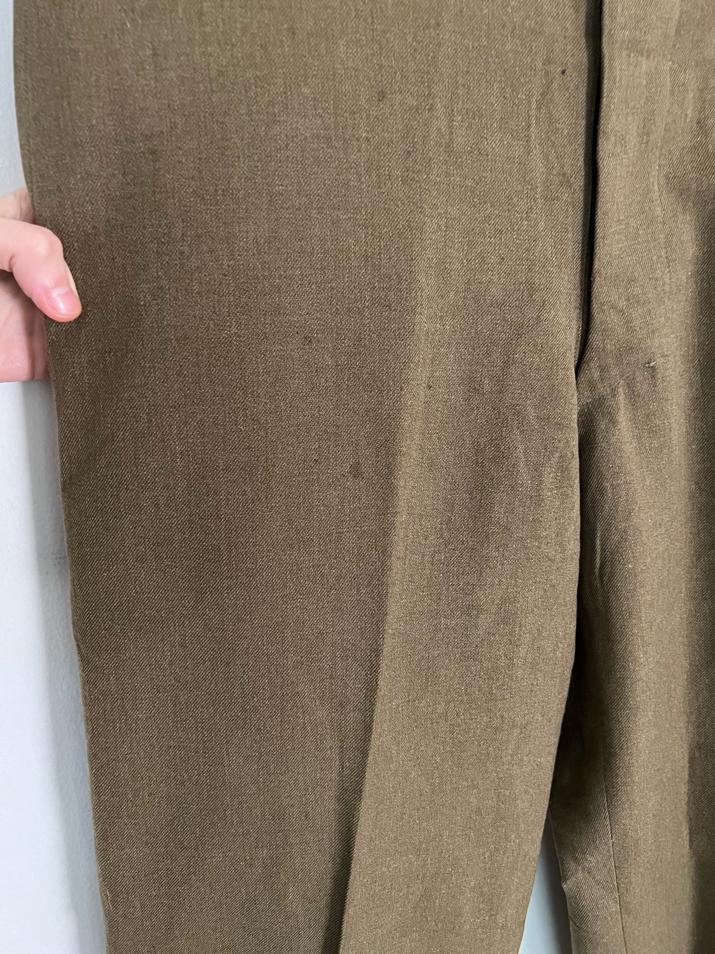 40s WWII US Army olive wool serge trousers