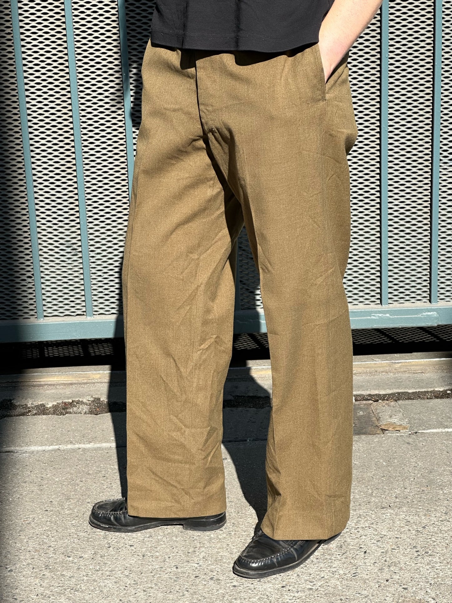 40s WWII US Army olive wool serge trousers