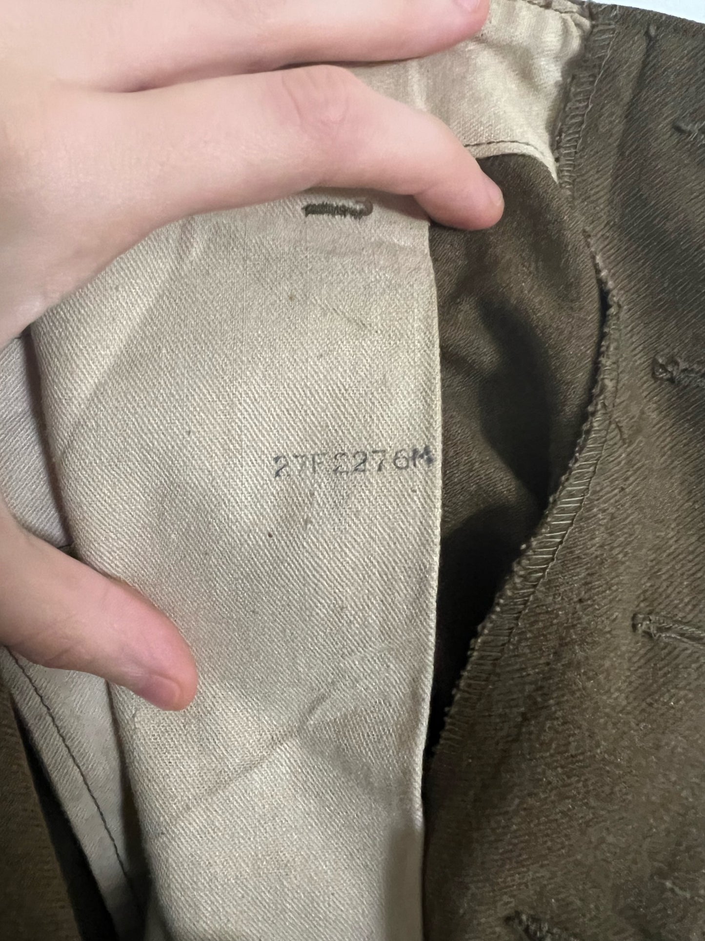 40s WWII US Army olive wool serge trousers