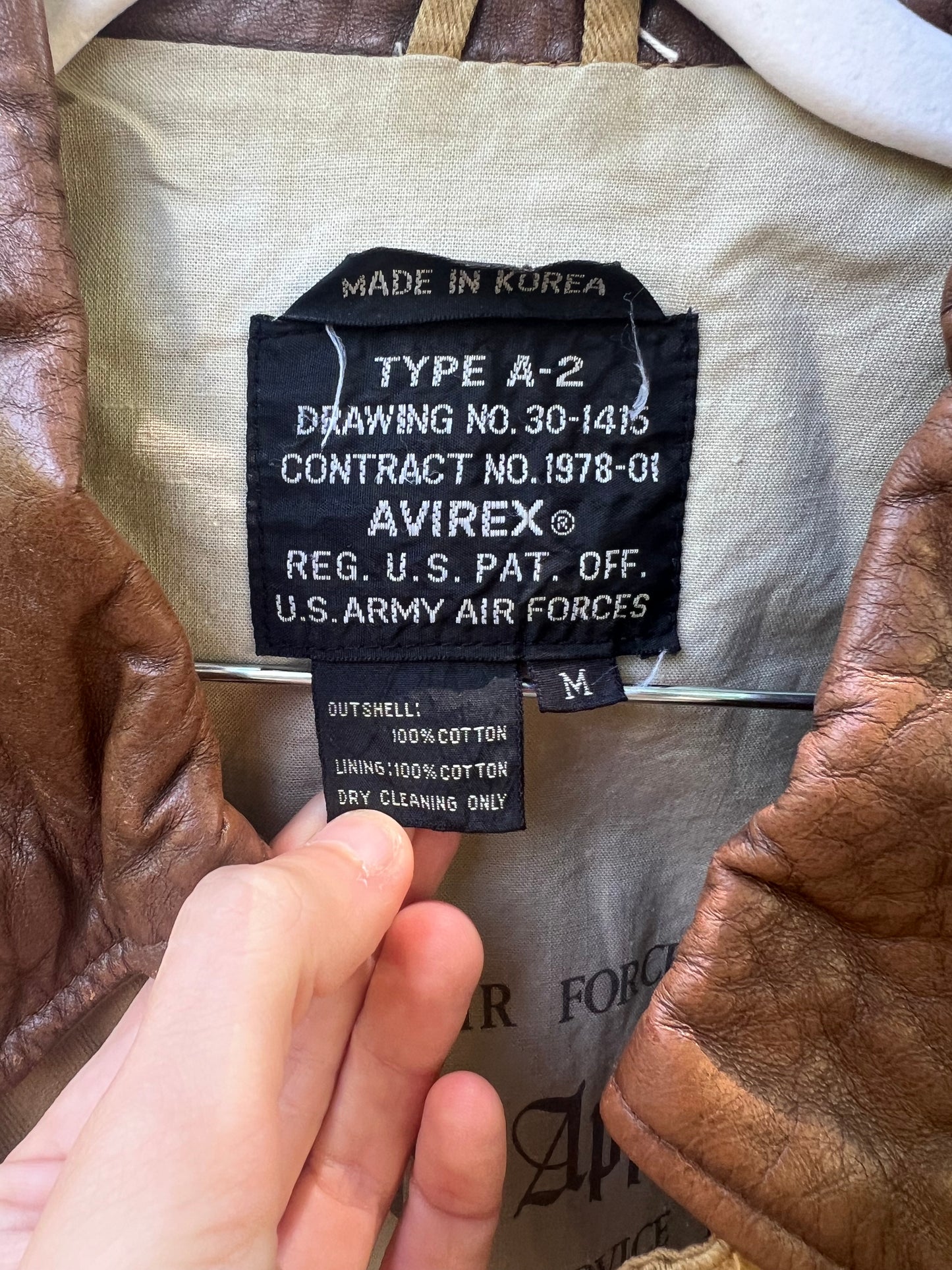 1990 Avirex Type A-2 USAF Military Commemoration Jacket