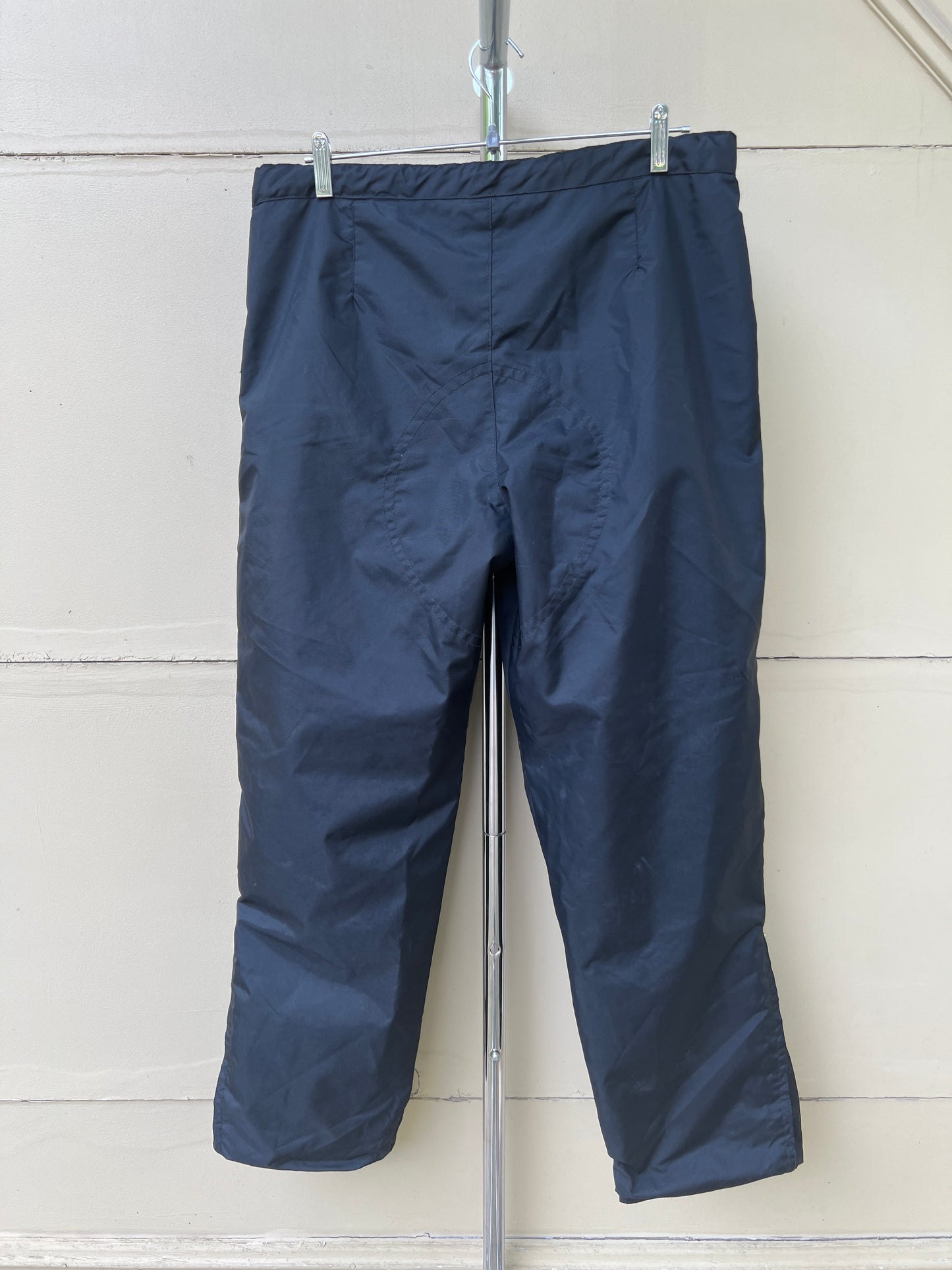 80s snap closure nylon shell ski pants