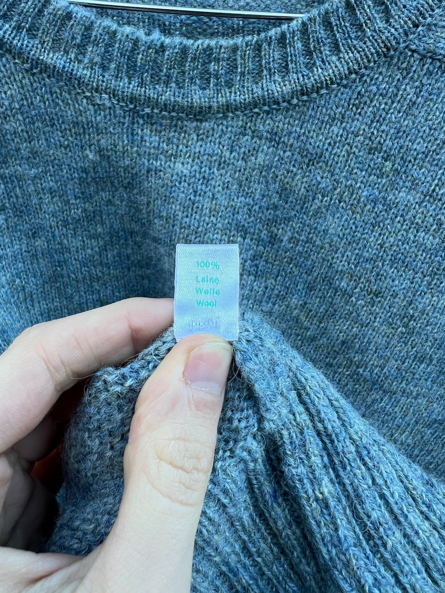 80s/90s Sears gray and blue marl sweater