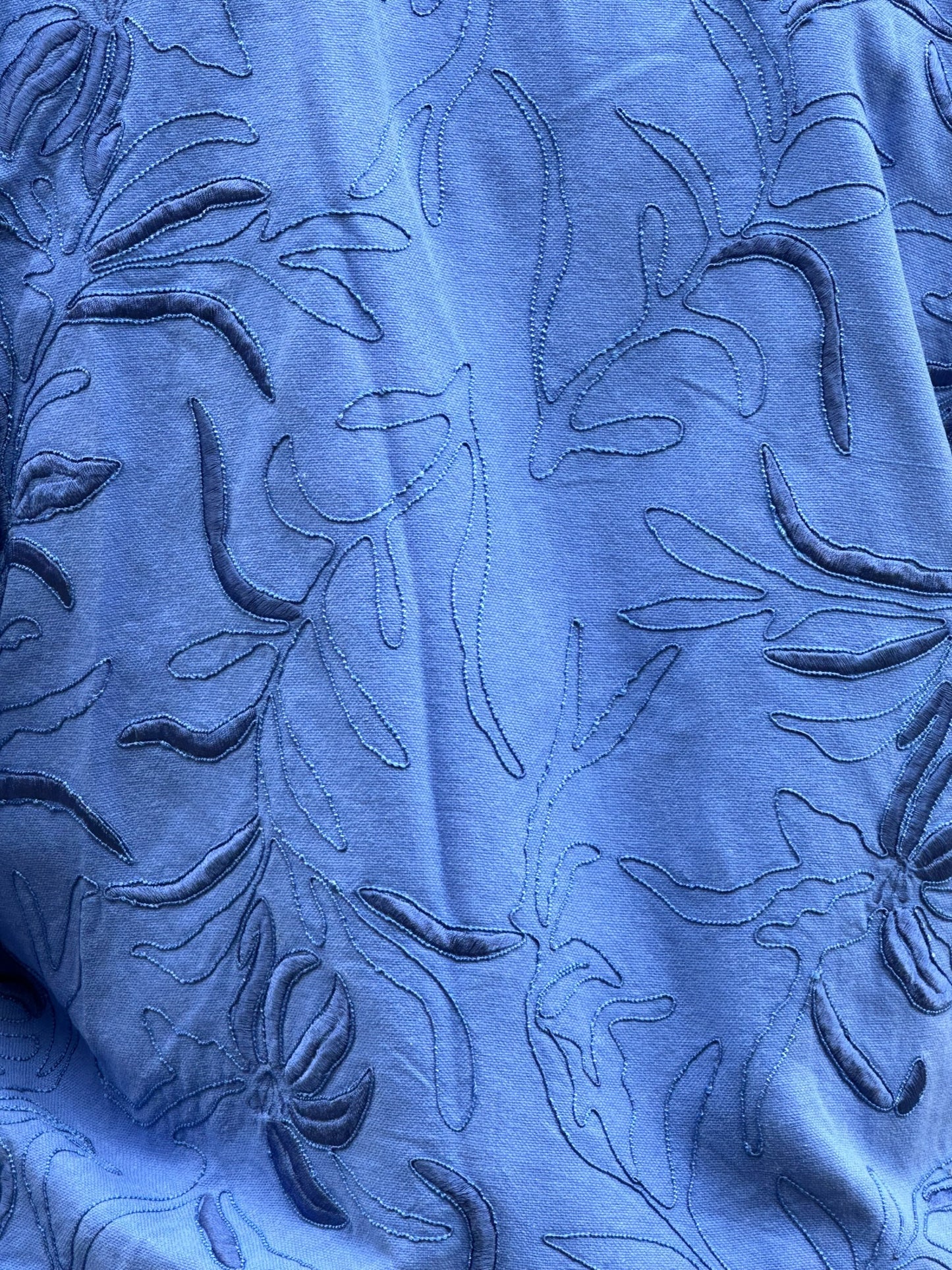 80s Great Cavalier by St. Paul blue embroidered raw silk jacket