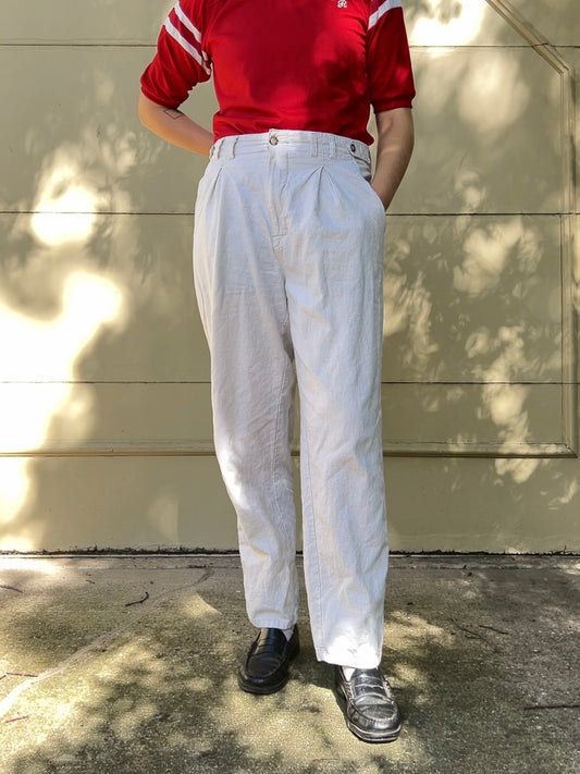 90s Expressions cream pleated trousers