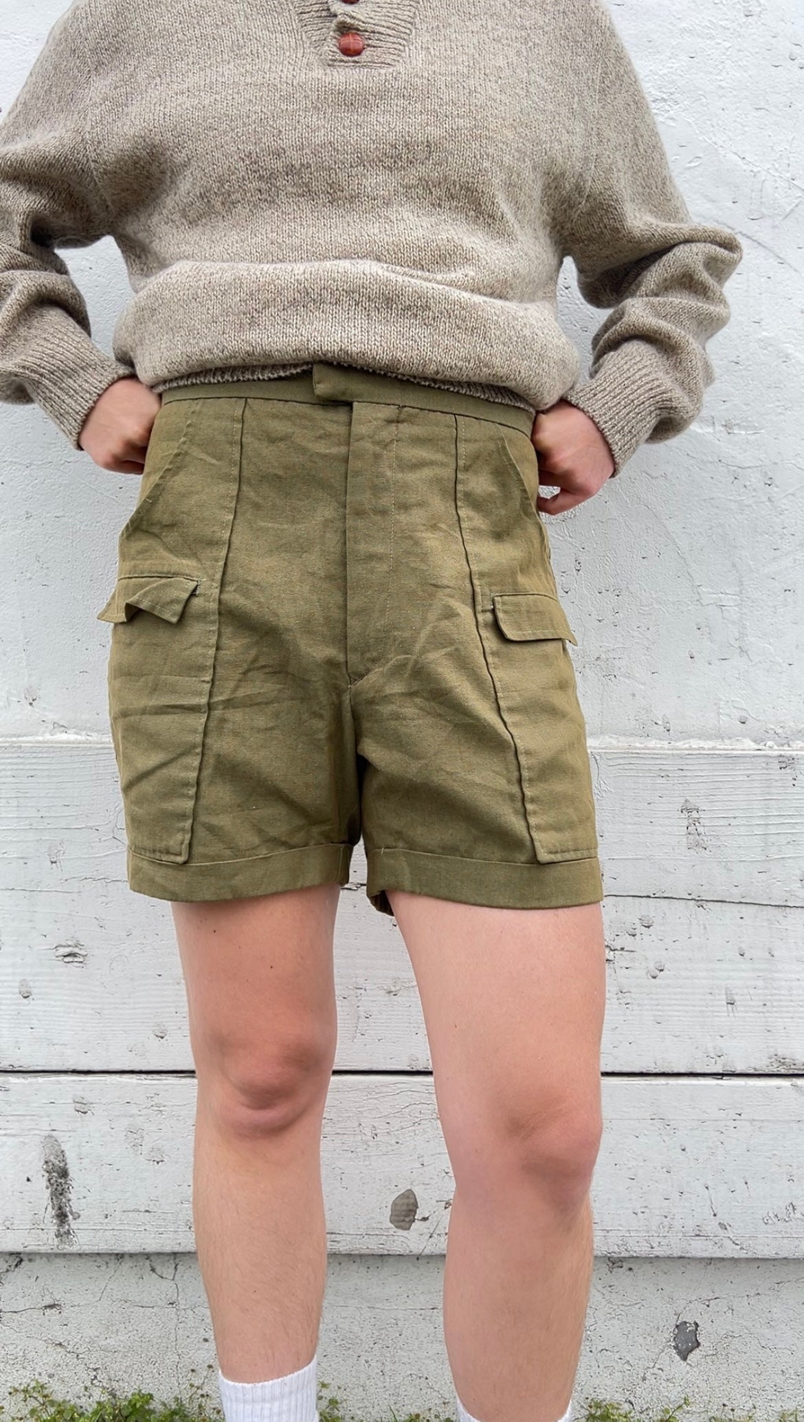 60s/70s Military fatigue shorts