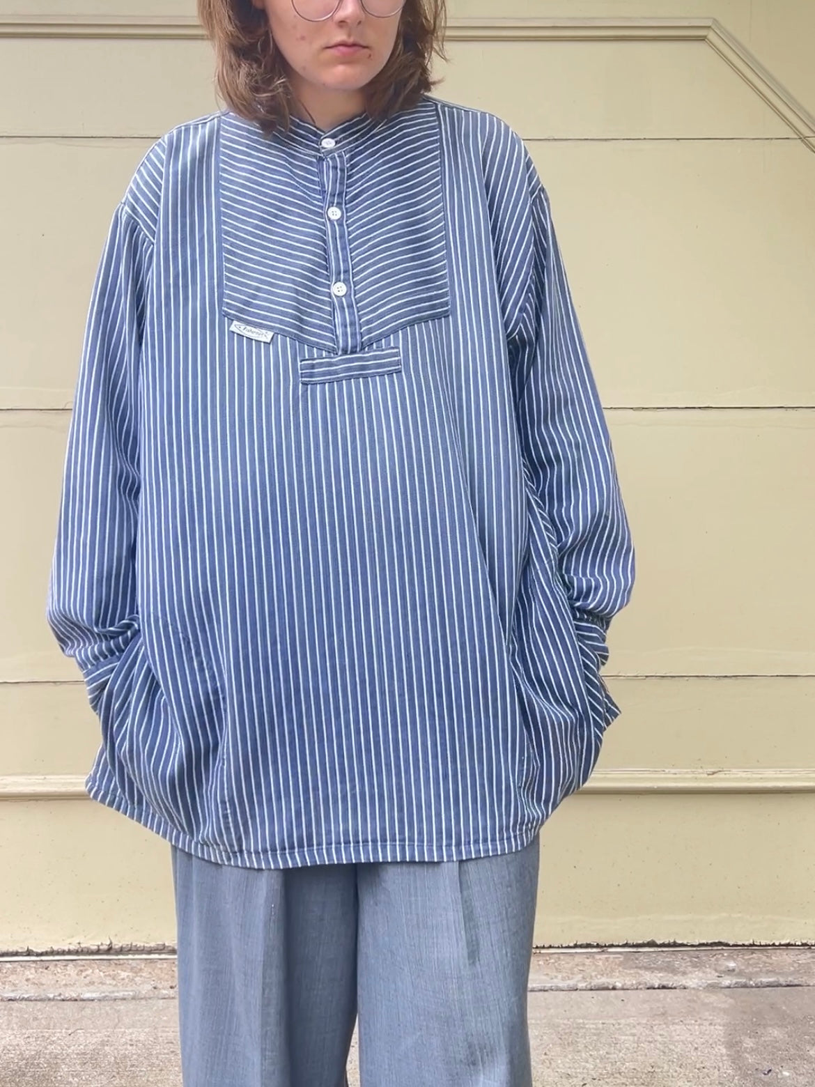 80s SMS Sima German striped fisherman shirt