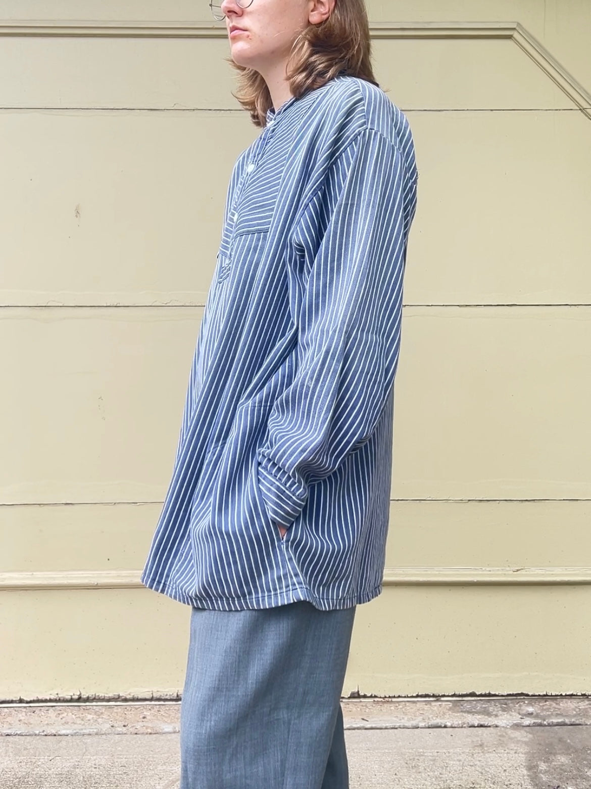 80s SMS Sima German striped fisherman shirt