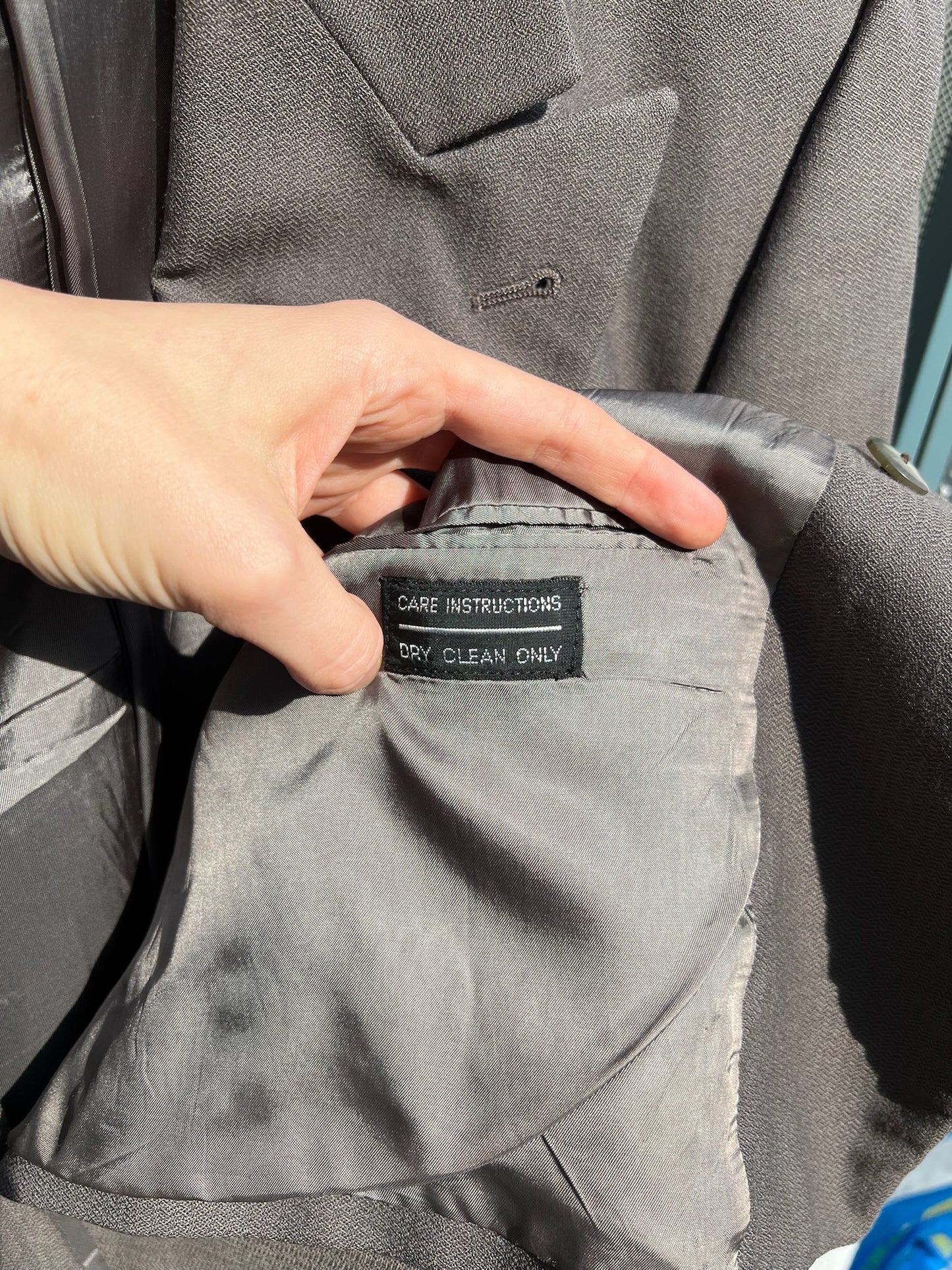 80s Joseph Abboud gray double breasted suit