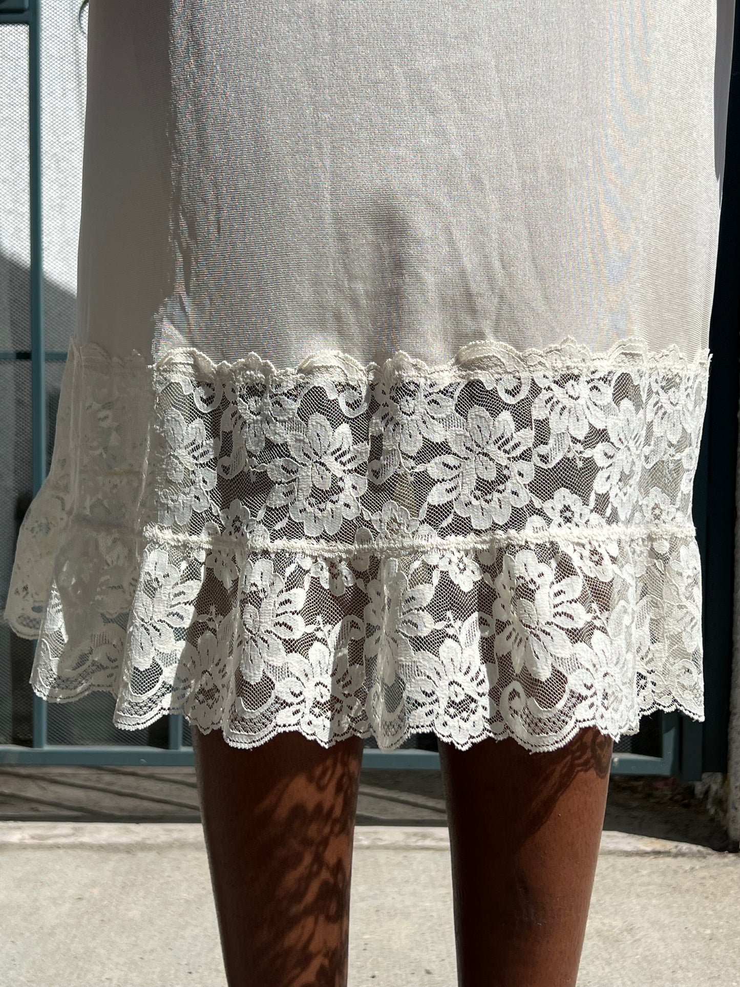 60s Henson Kickernick cream lace slip dress