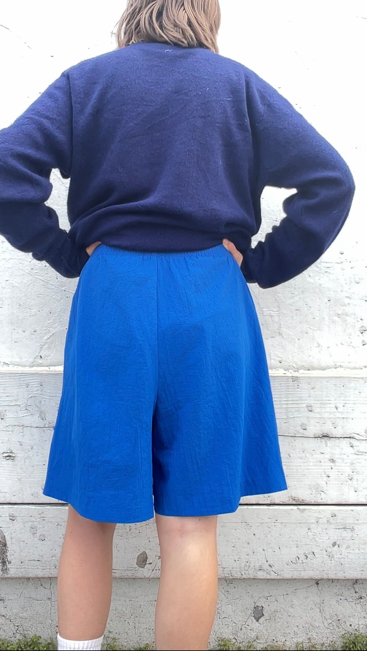 90s Koret blue high-wasited flowy shorts