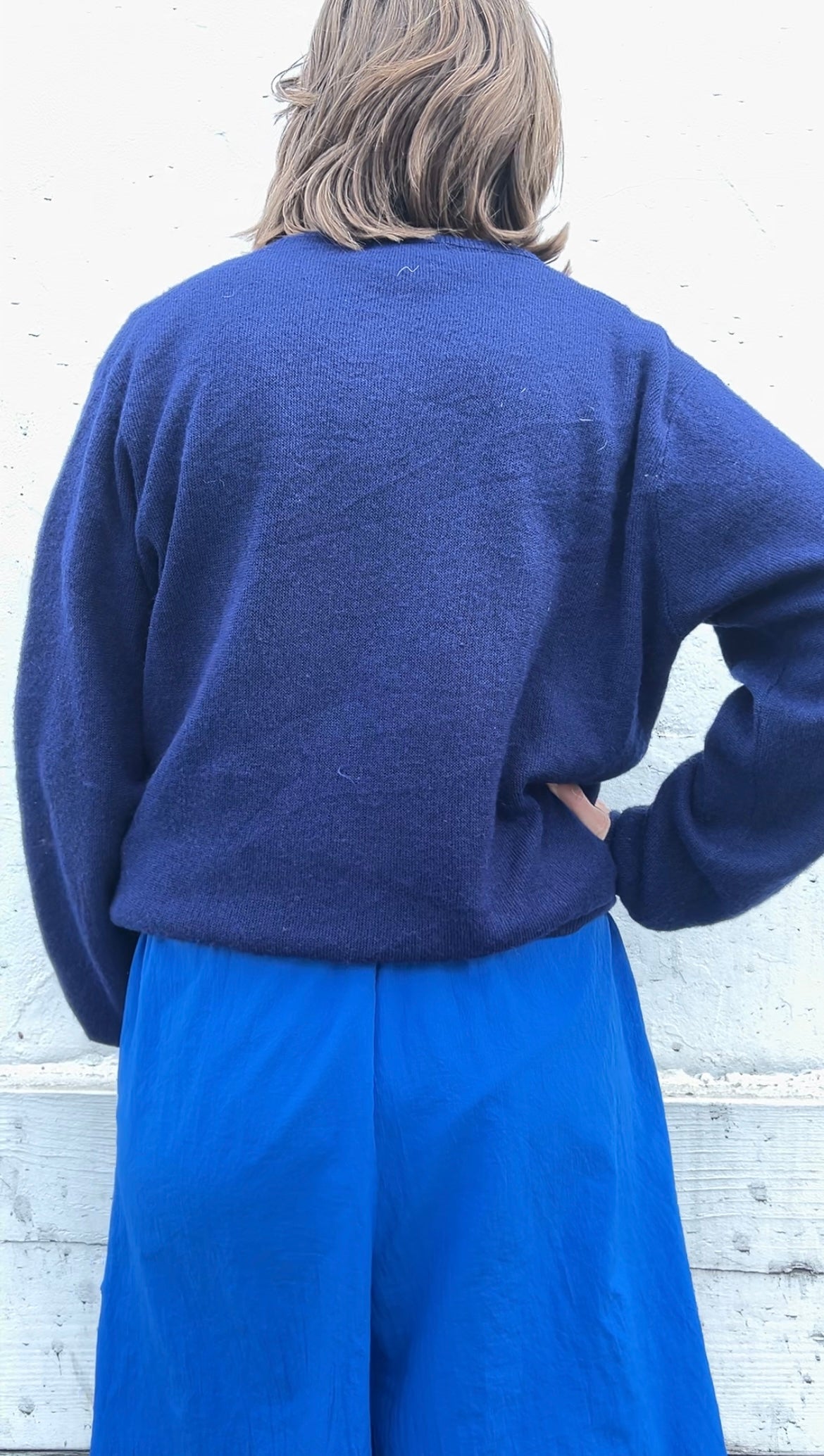 60s Izod Lacoste navy v-neck sweater