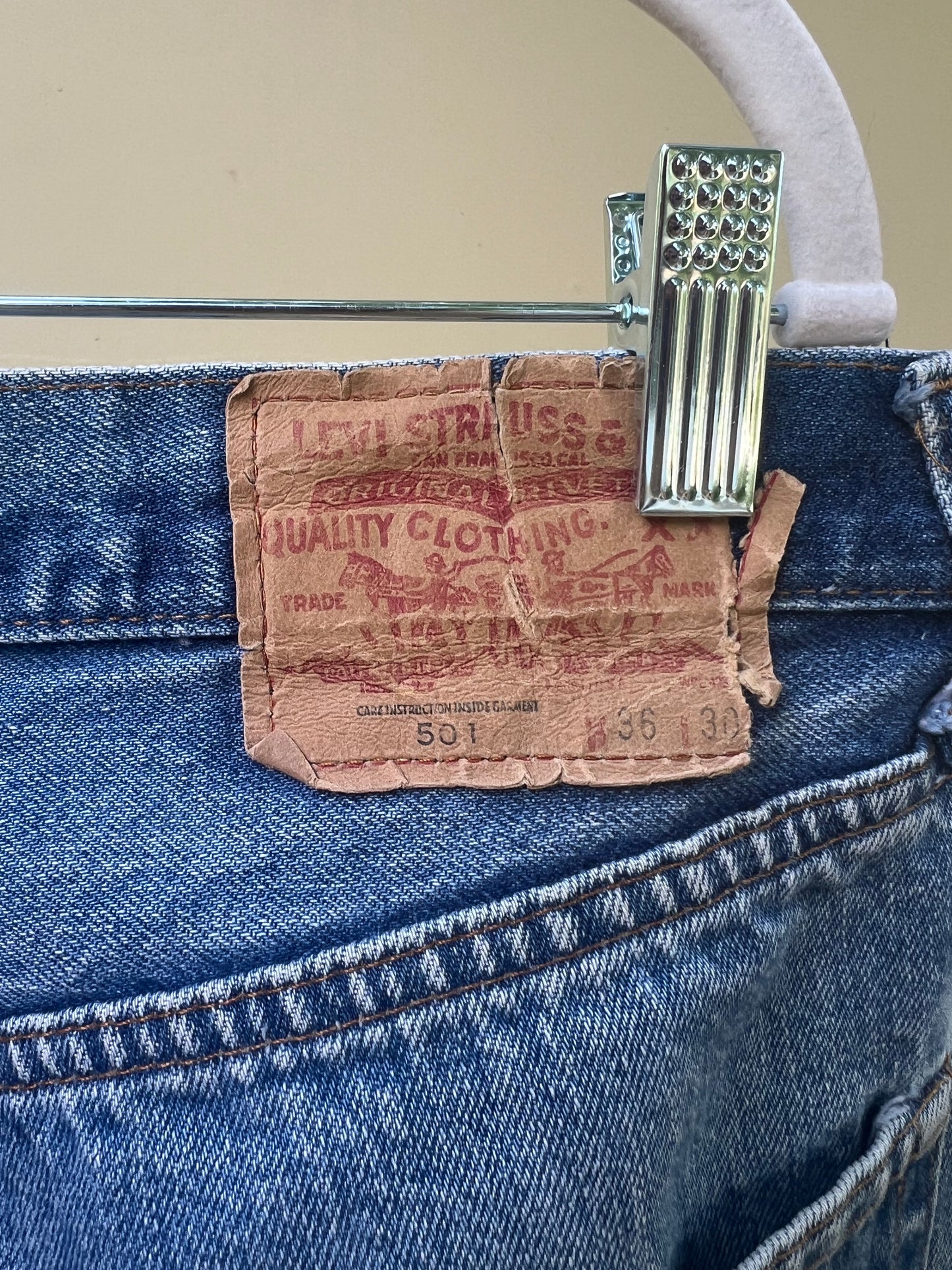 1981 Levi's lightwash 501s