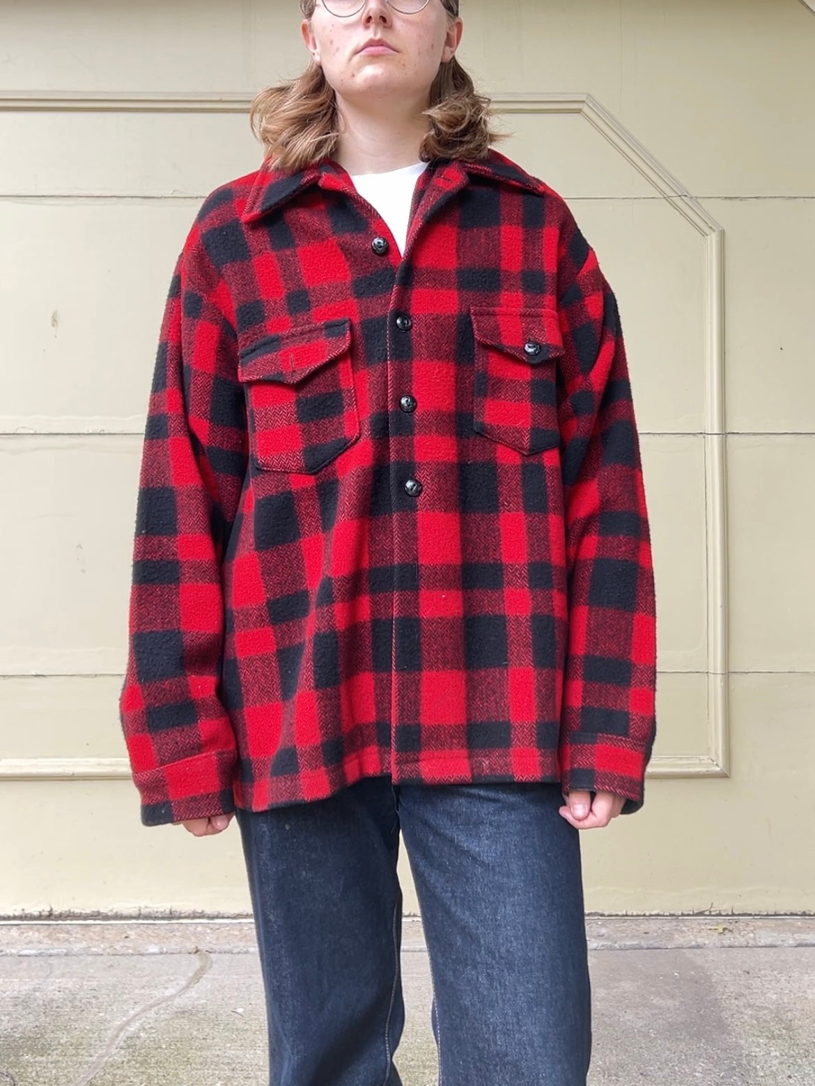 50s Lumber King buffalo plaid wool jacket