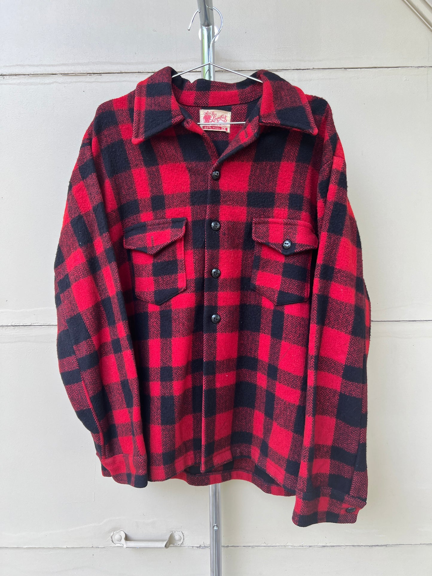 50s Lumber King buffalo plaid wool jacket