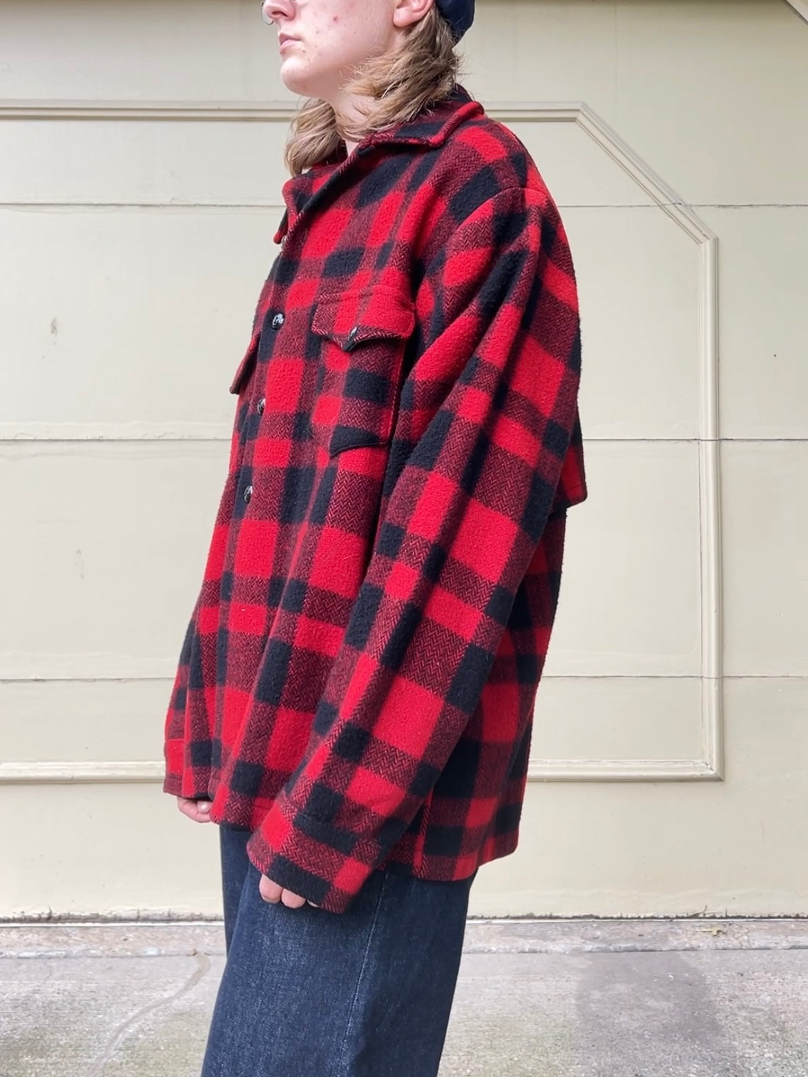 50s Lumber King buffalo plaid wool jacket