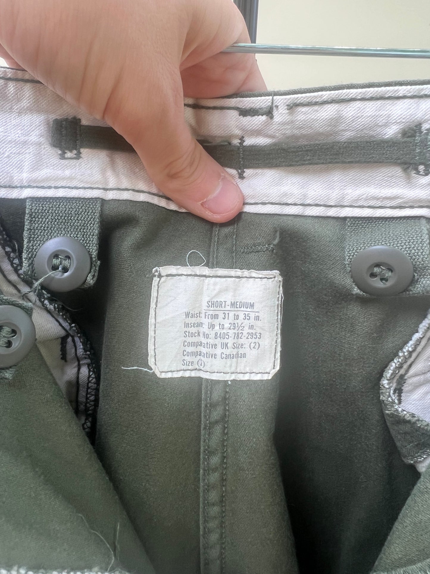 1967 US Army M-65 field cargo trousers