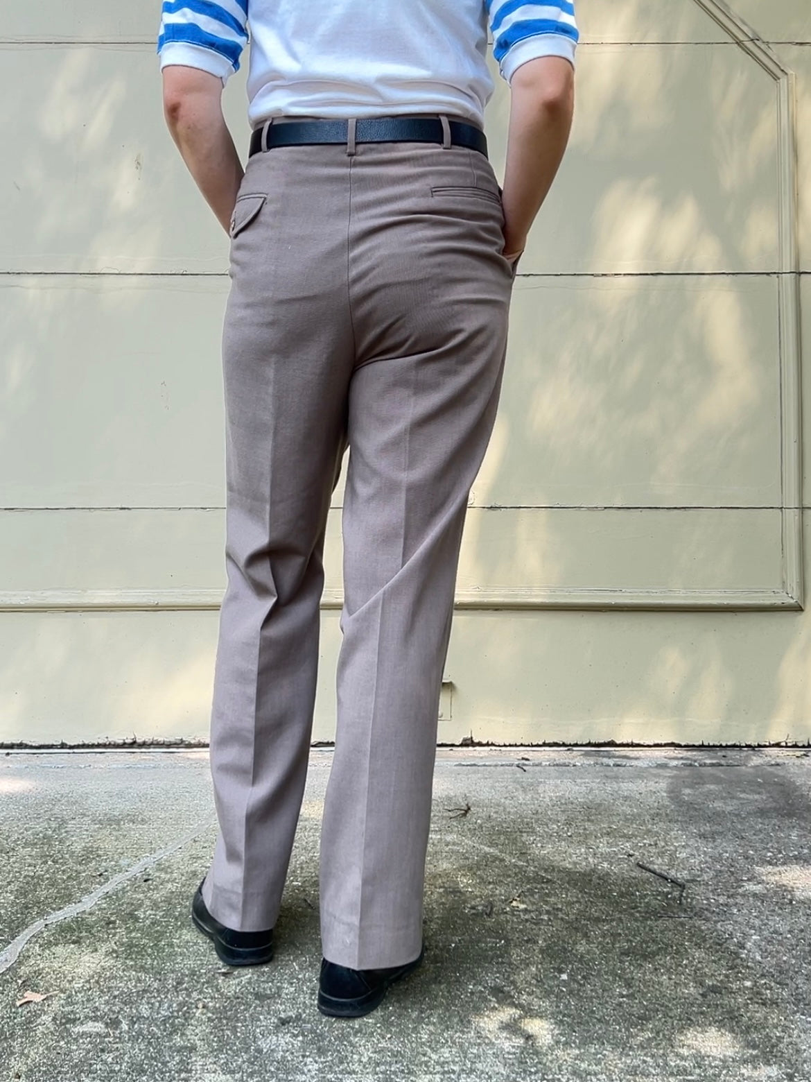 80s Mailliard's beige pleated trousers