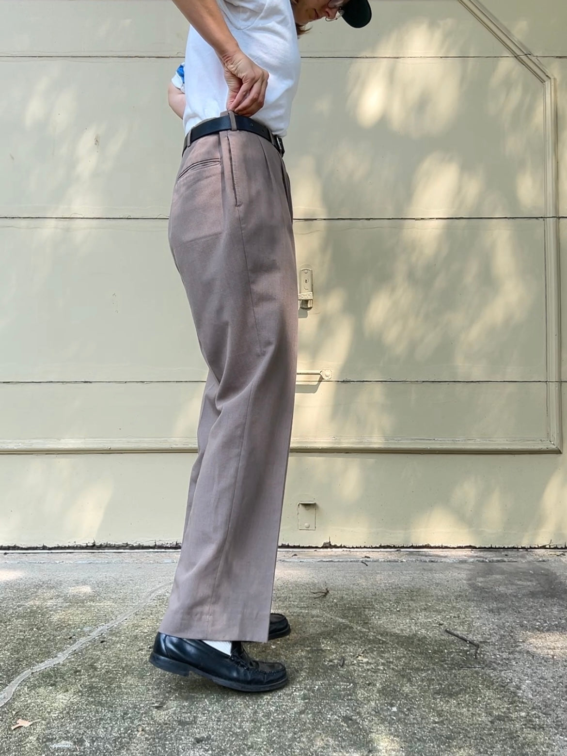 80s Mailliard's beige pleated trousers